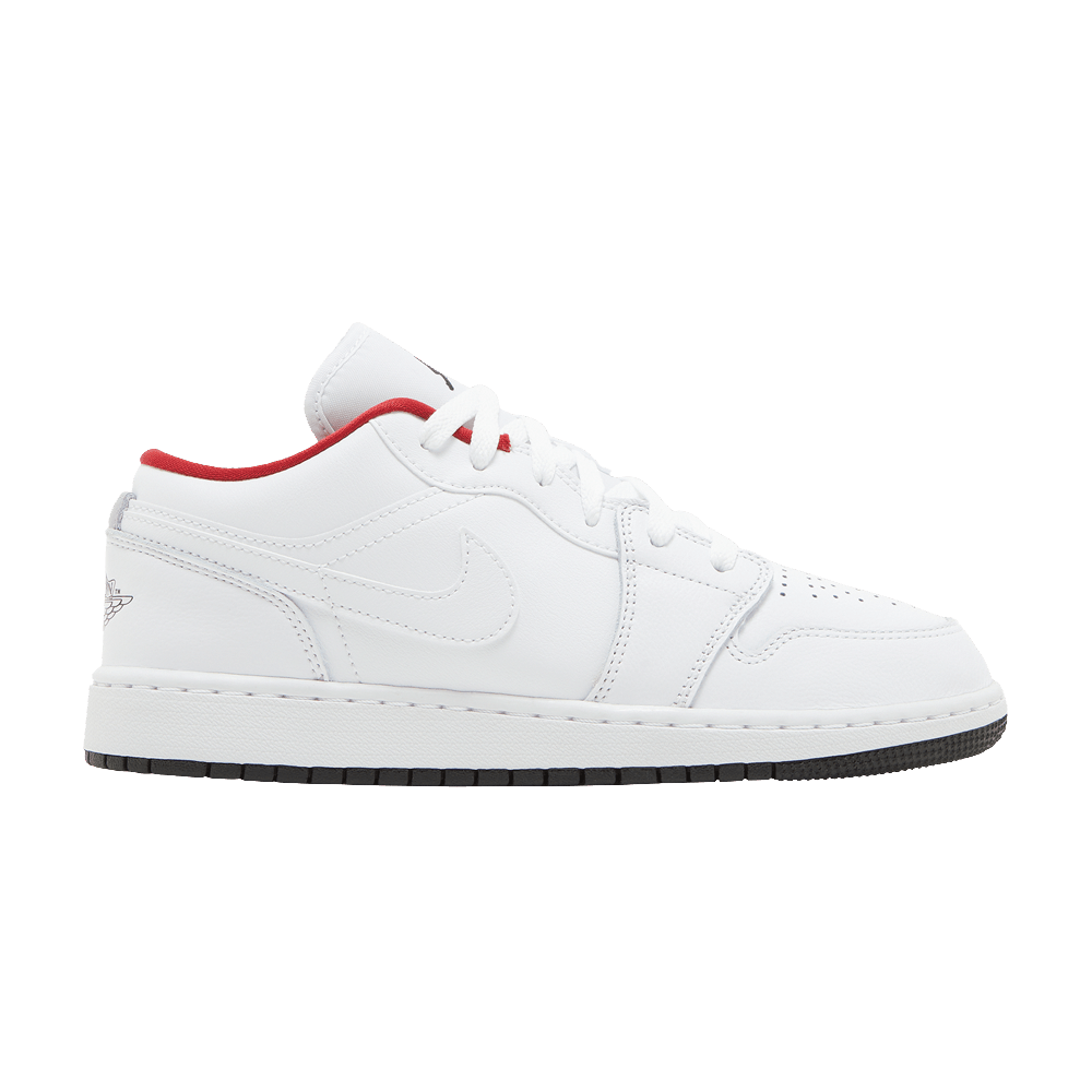 Pre-owned Air Jordan 1 Low Gs 'white Gym Red'