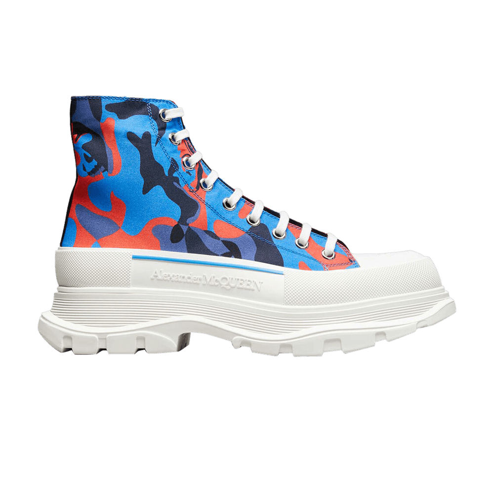Alexander McQueen Tread Slick High 'Blue Red Camo'