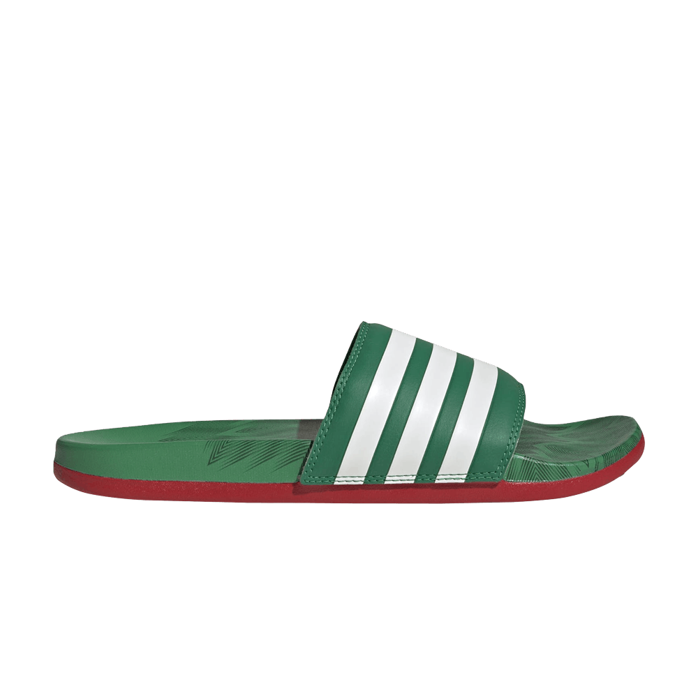 Adidas Adilette Comfort Slide 'Vivid Green Scarlet'