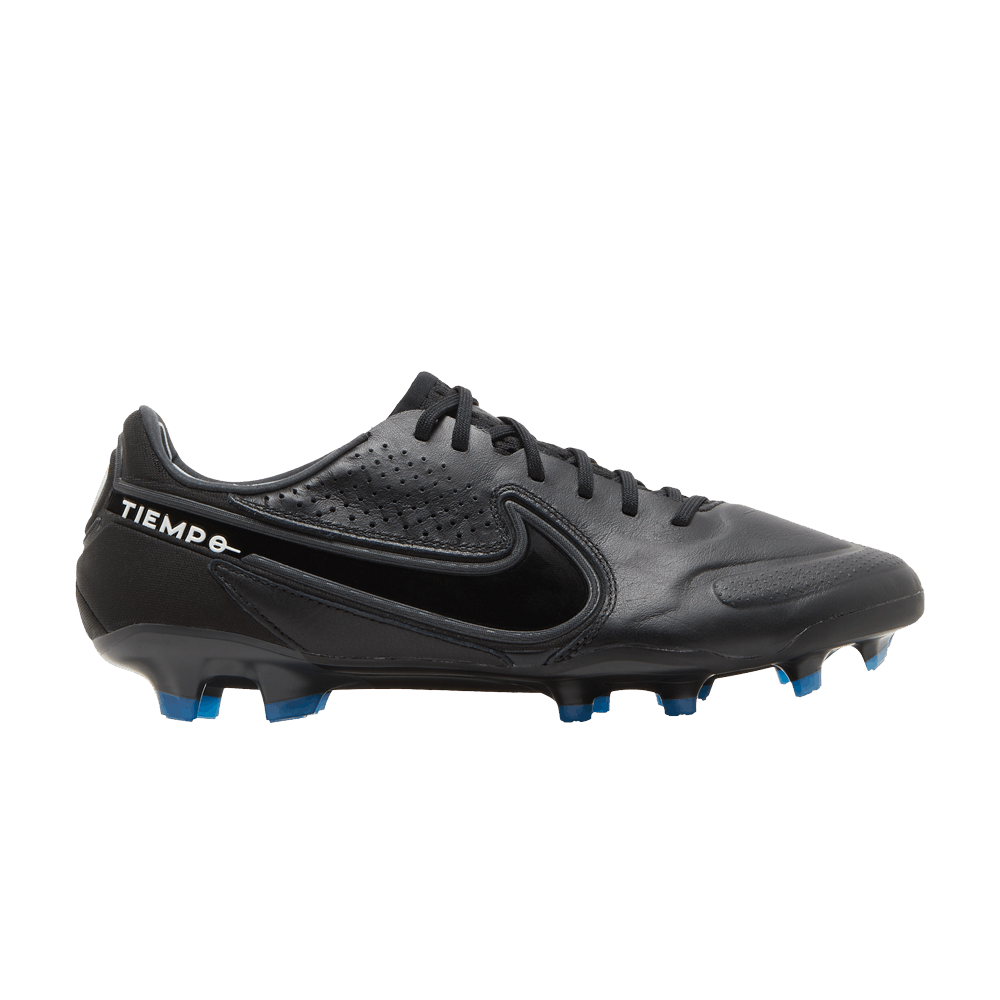 NIKE TIEMPO LEGEND 9 ELITE FG 'BLACK あま BLUE HERO' / BLACK IRON GREY BLACK  】 ティエンポ レジェンド