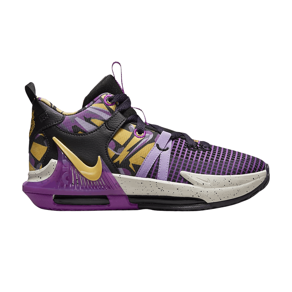 Nike LeBron Witness 7 SE GS 'Lakers Graffiti' - FD0209-001