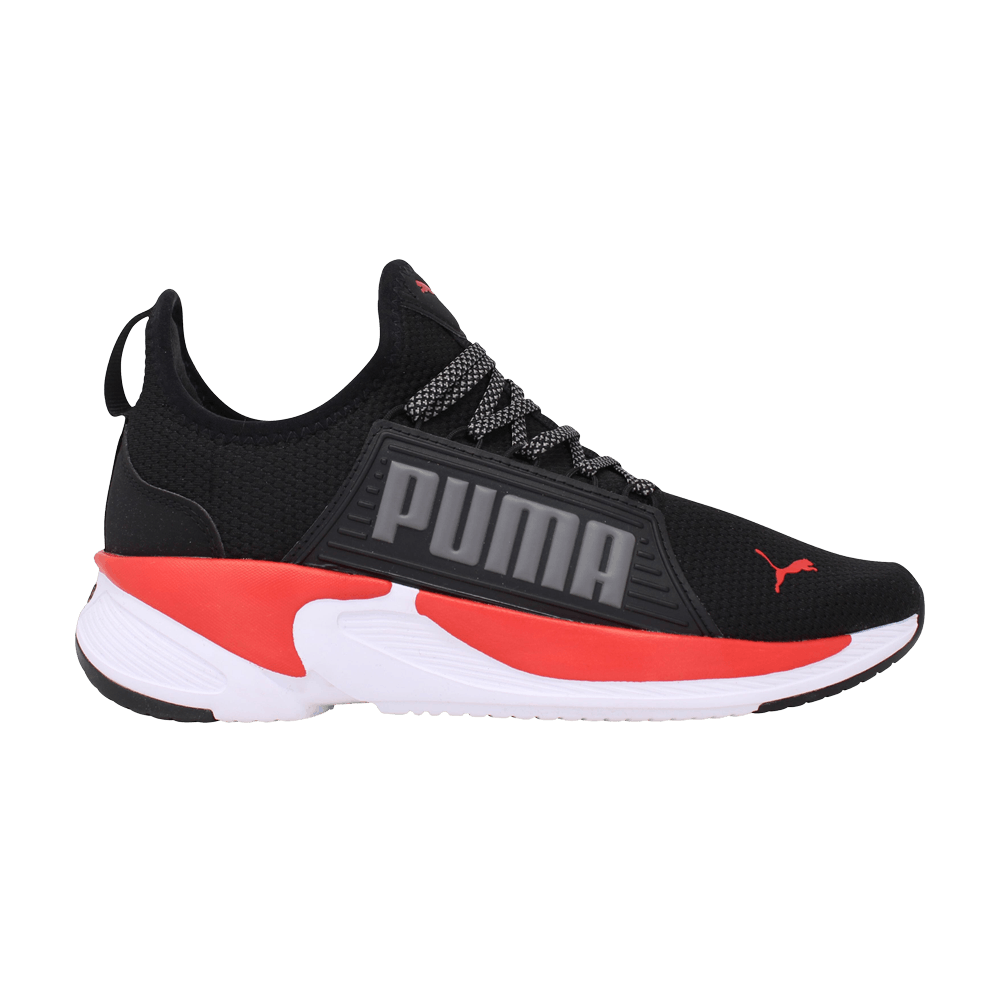 Pre-owned Puma Softride Premier Slip-on 'black High Risk Red'