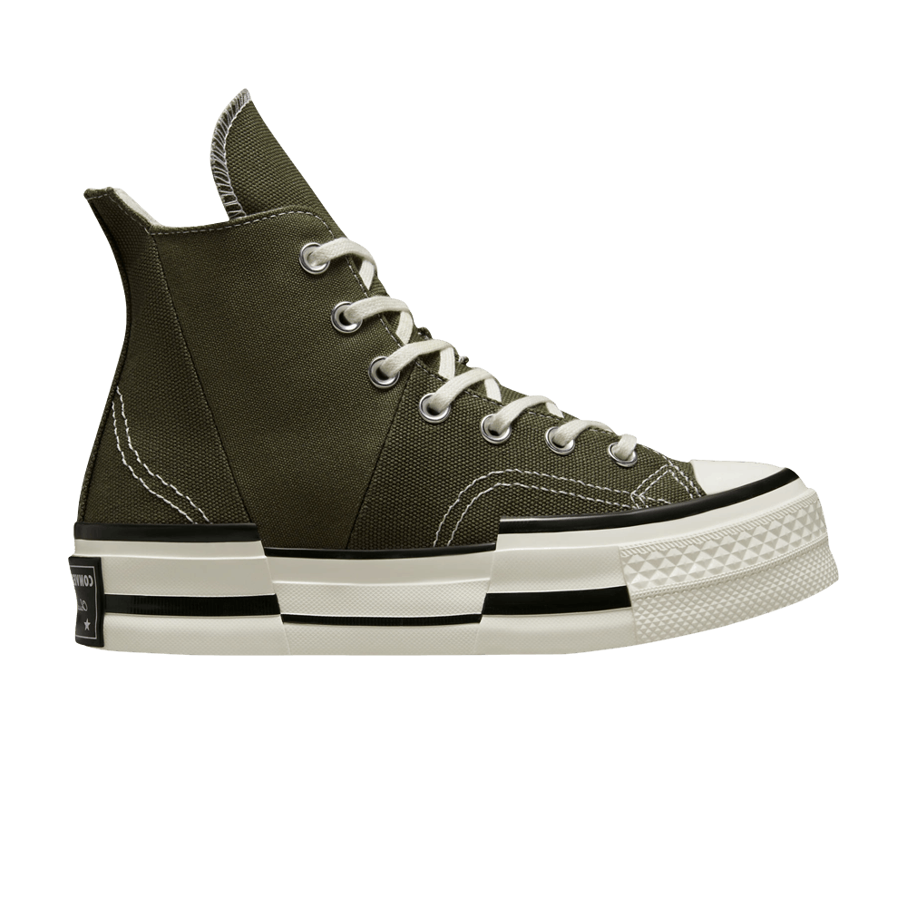 Pre-owned Converse Chuck 70 Plus High 'utility Egret' In Green