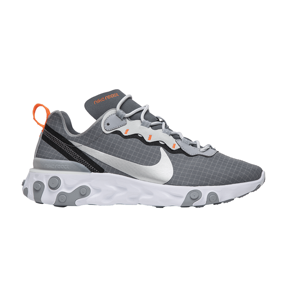 Nike React Element 55 Cool Grey Hyper Crimson