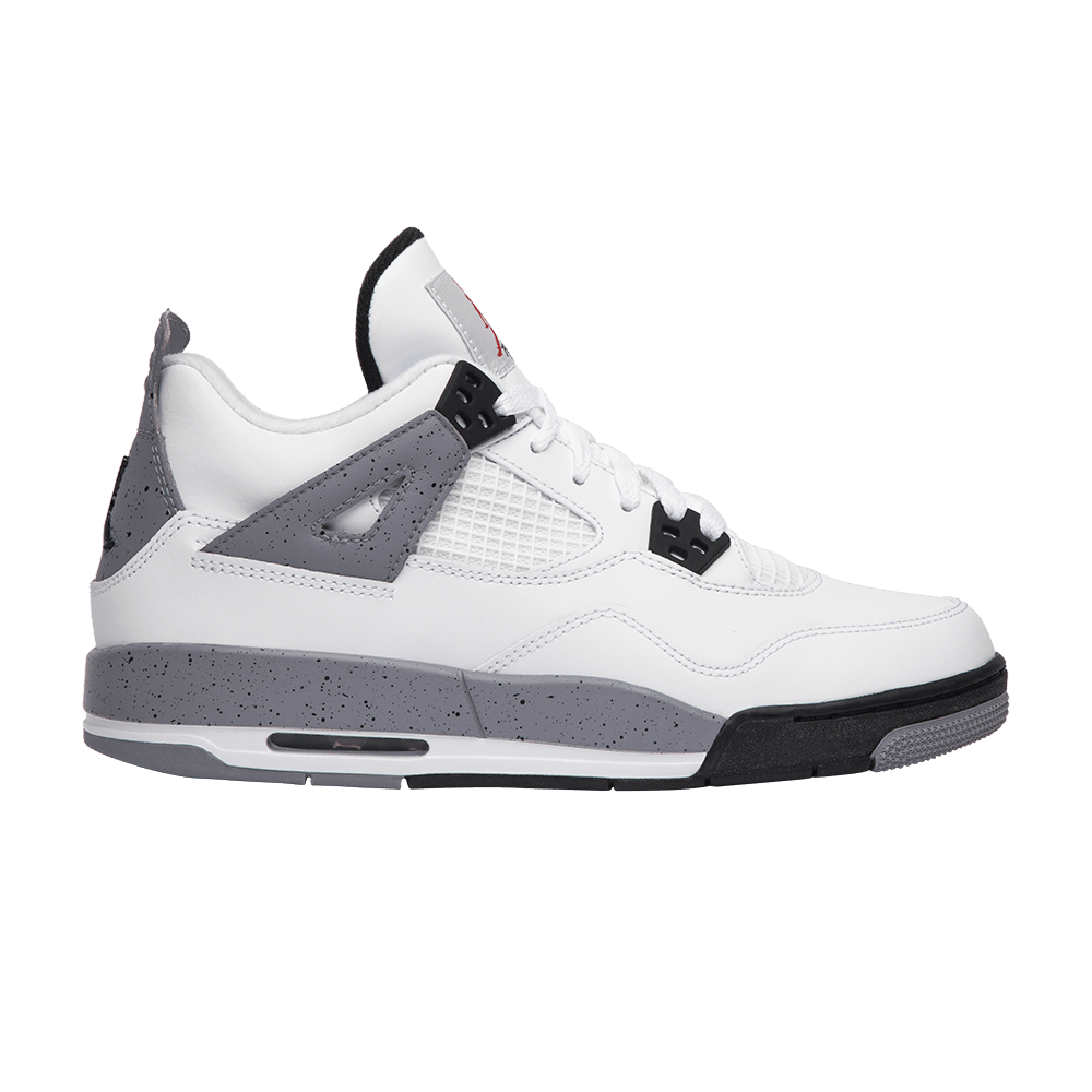 Pre-owned Air Jordan 4 Retro Gs 'cement' 2012 In White