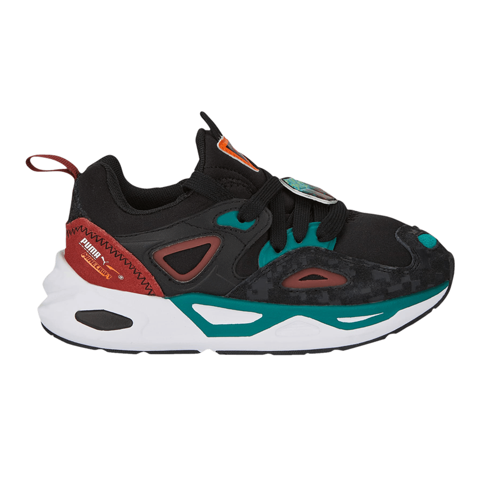 Pre-owned Puma Minecraft X Trc Blaze Little Kid 'nether' In Black