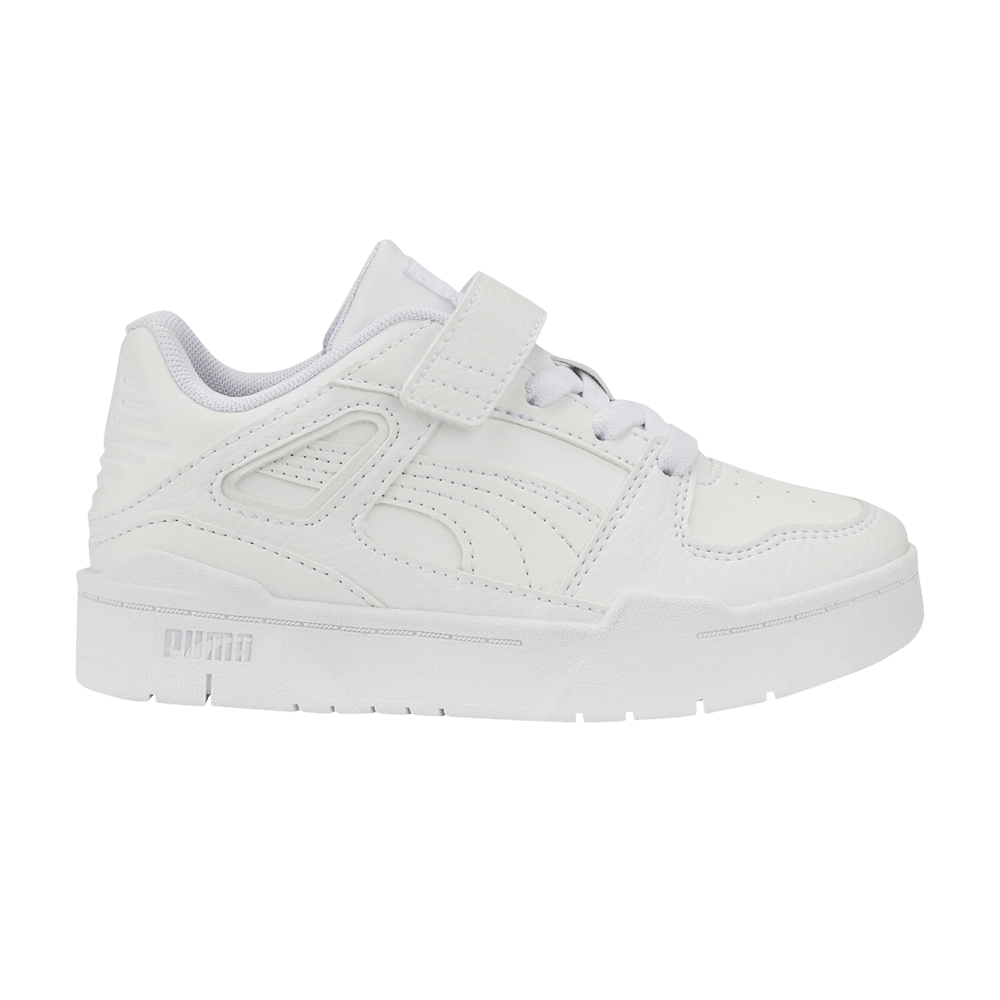 Pre-owned Puma Slipstream Leather Little Kid 'triple White'