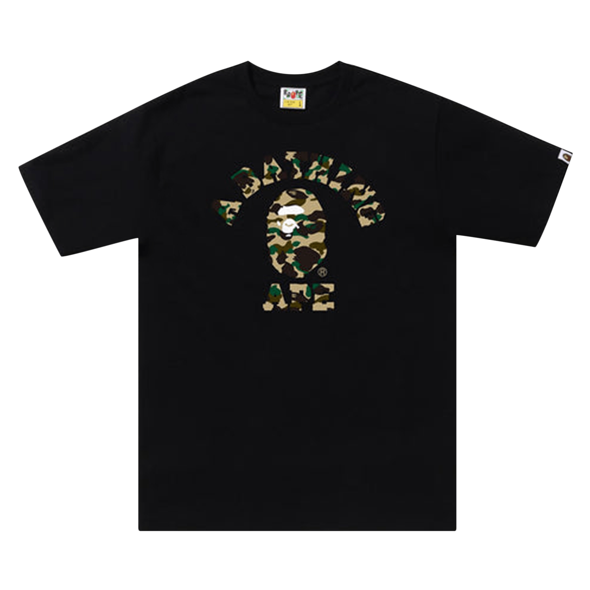 BAPE 1st Camo College Tee 'Black/Yellow'