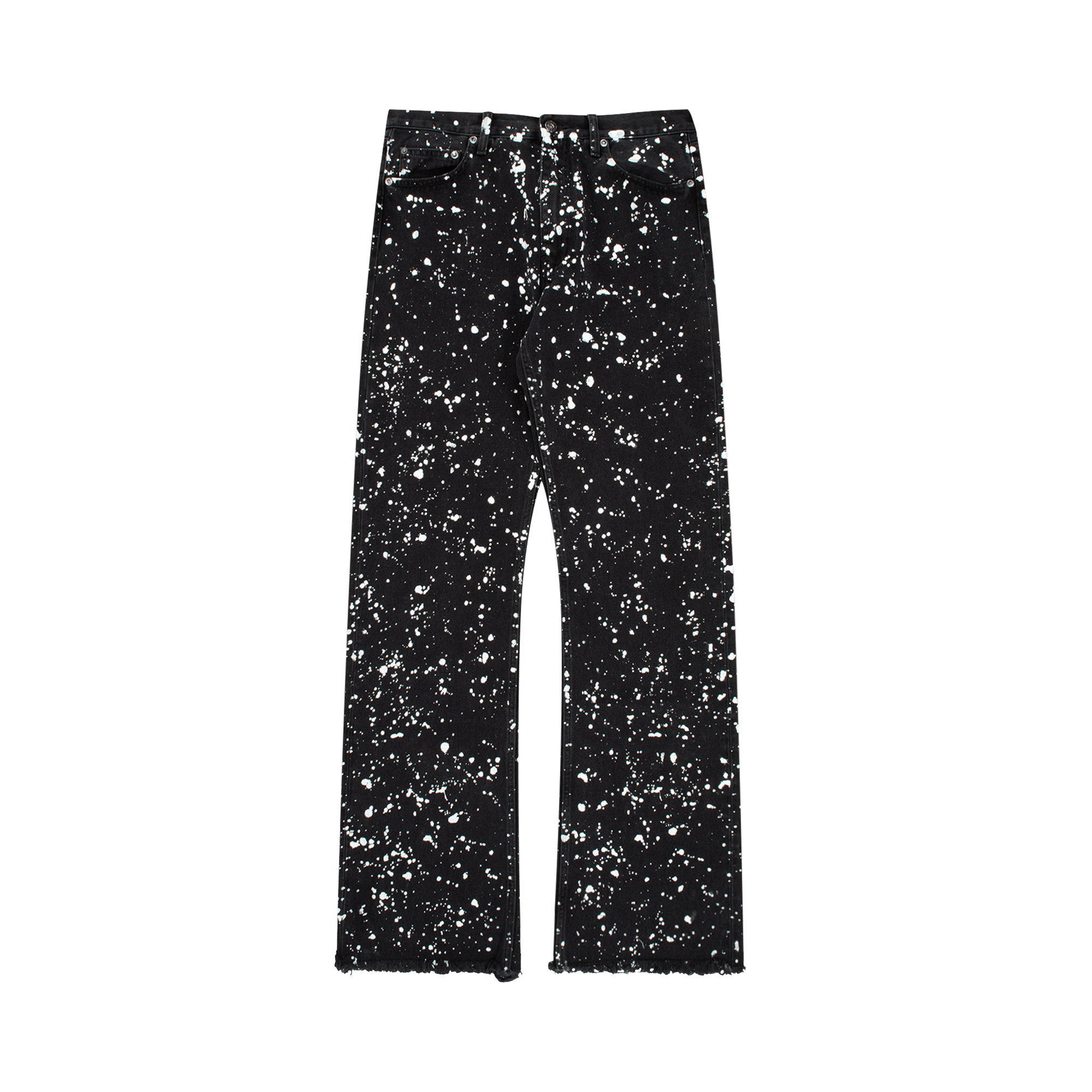 Pre-owned Off-white Paint Relax Slim Jeans 'black'