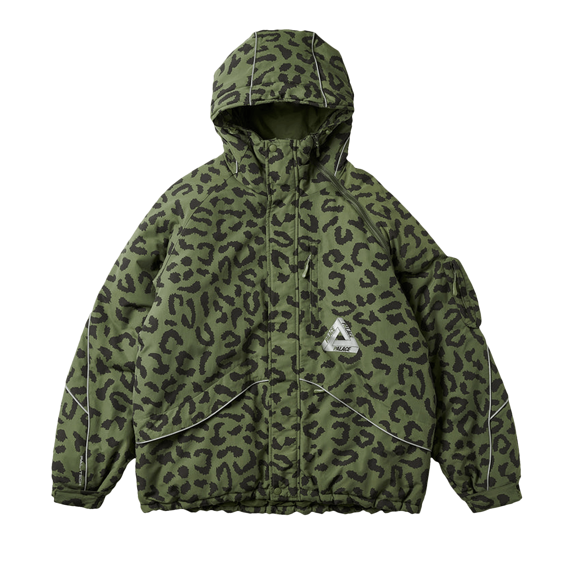 Palace M-Tech Hooded Jacket 'Olive Cheetah'