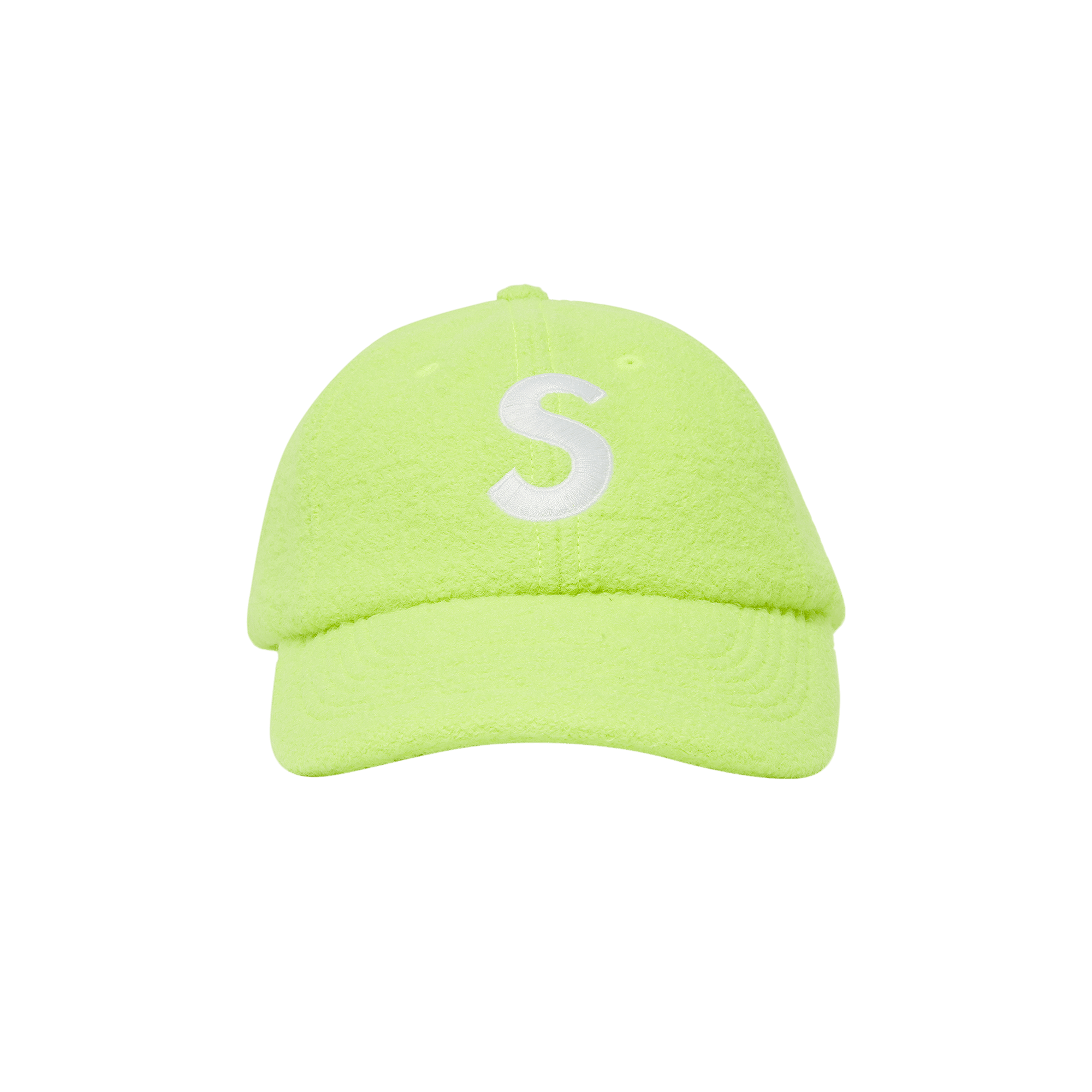 Supreme Boiled Wool S Logo 6-Panel 'Flurorescent Green'