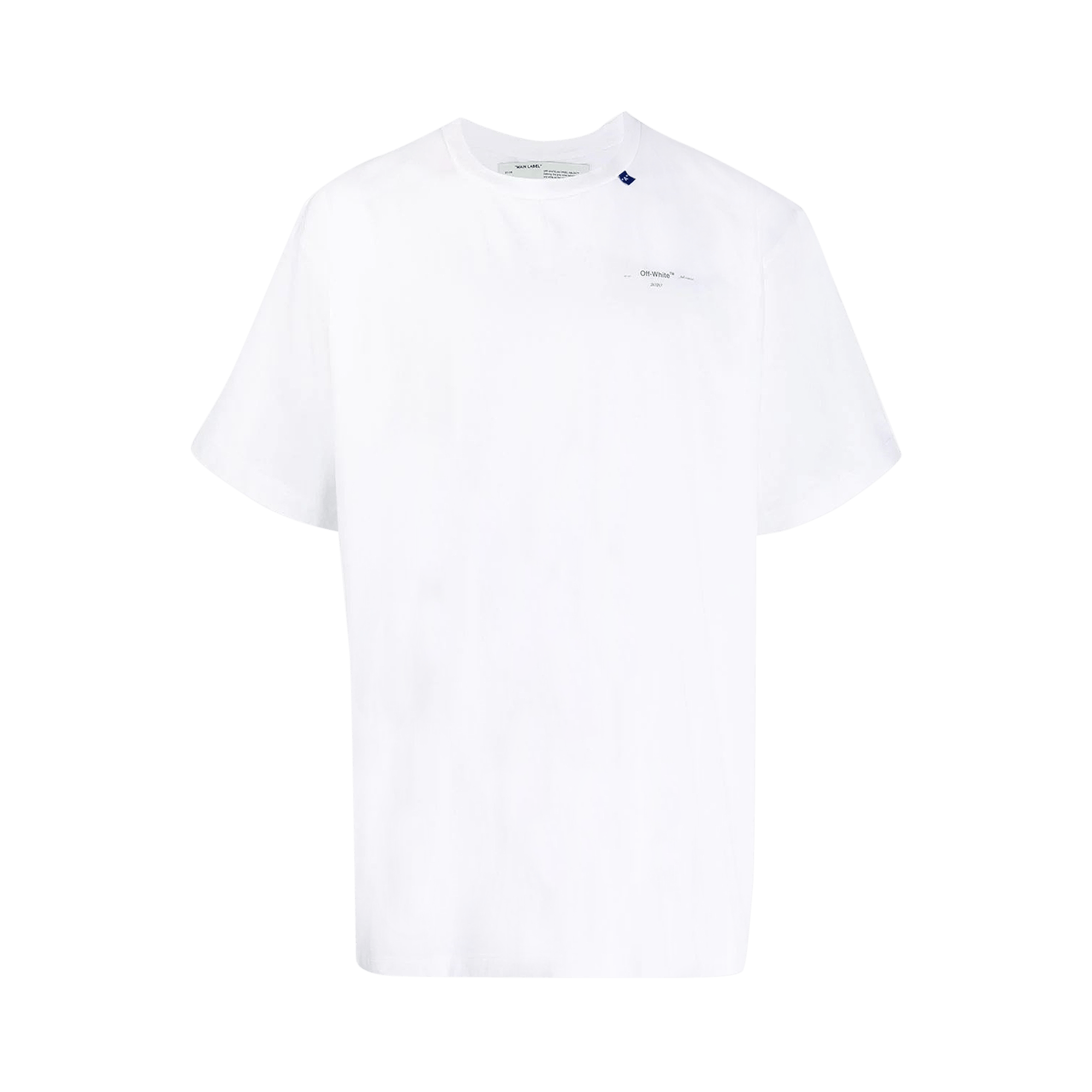 Off-White Unfinished Short Sleeve Over Tee 'White / Silver'