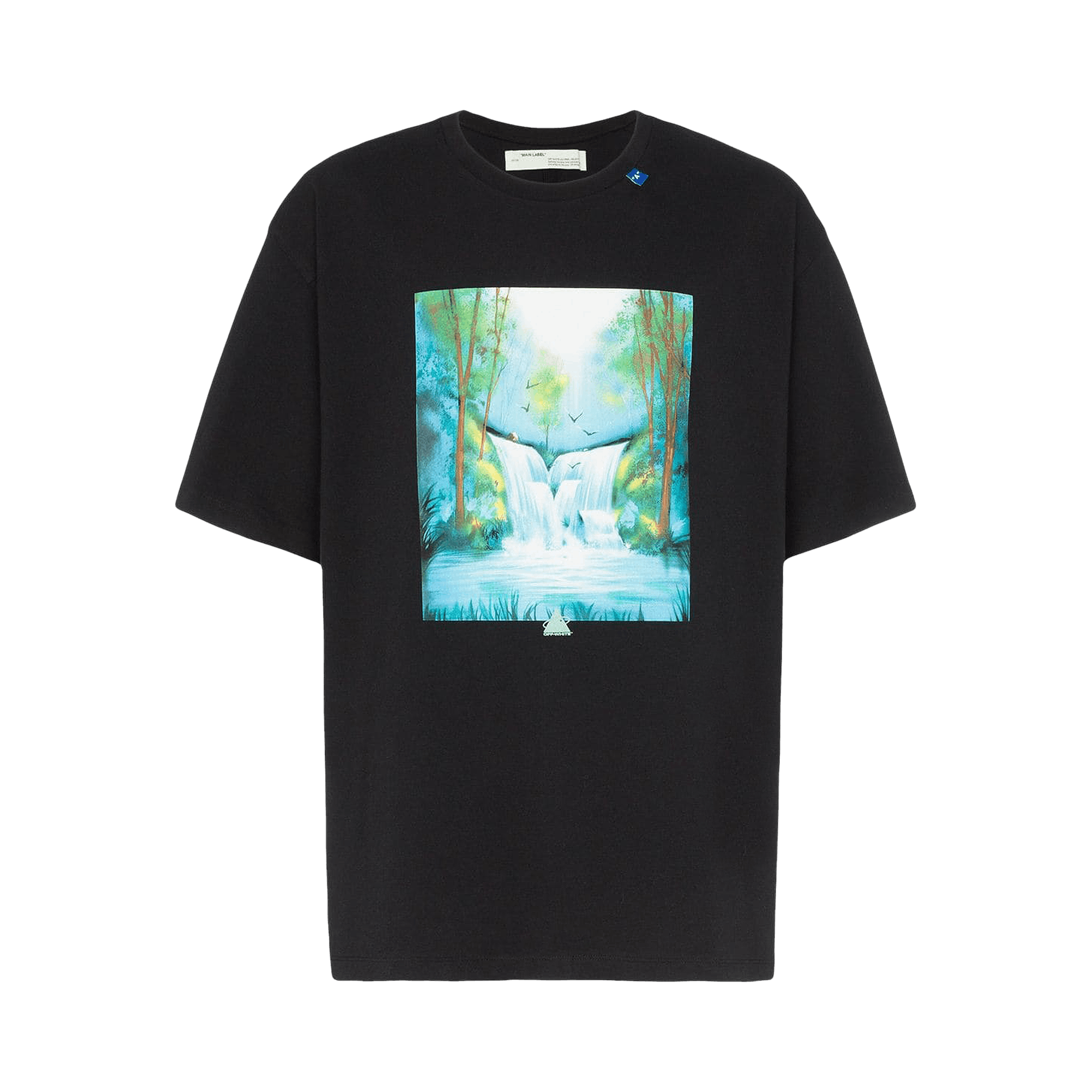 Off-White Waterfall Short Sleeve Over Tee 'Black / Multicolor'