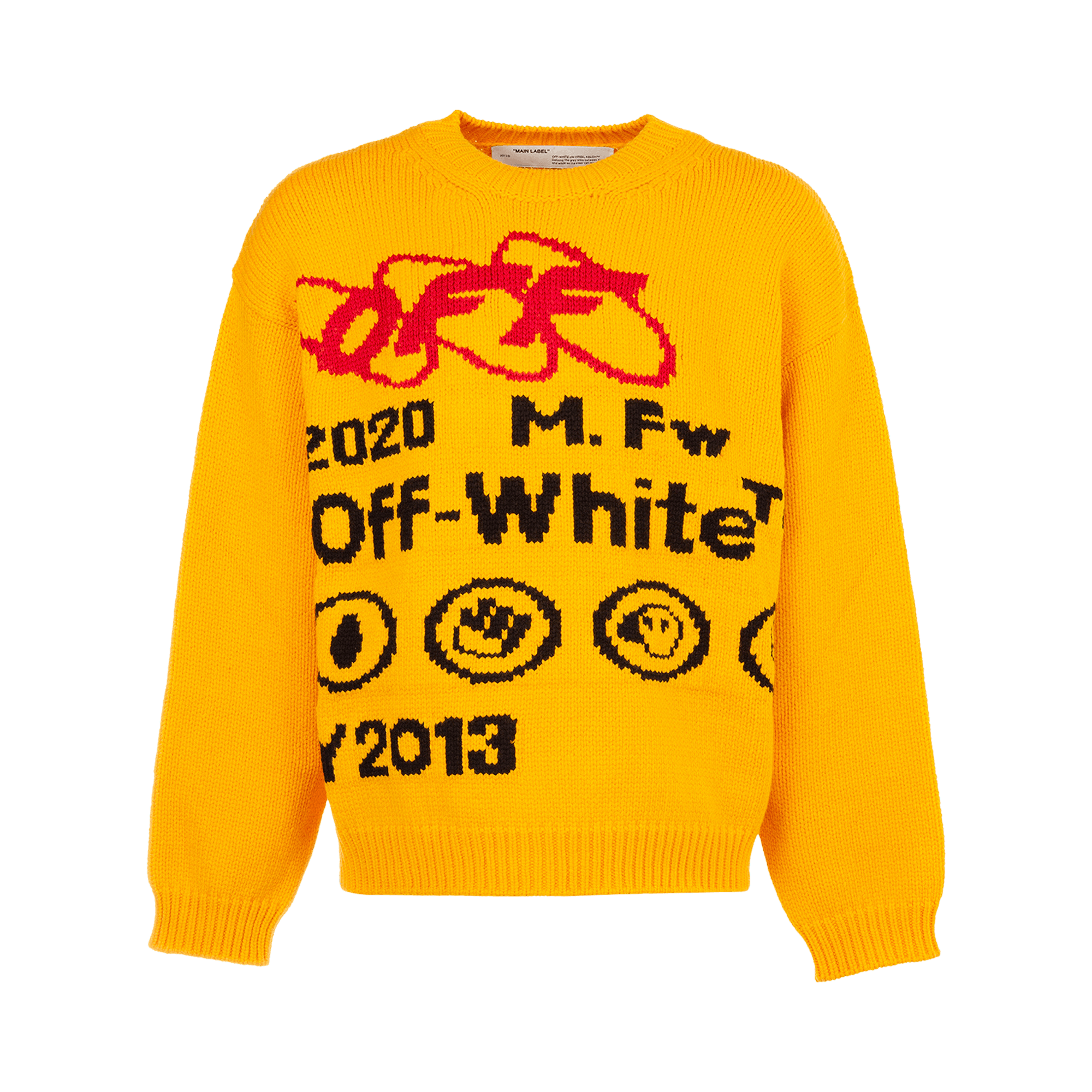 Off-White Industrial Y013 Knit Crewneck 'Yellow'