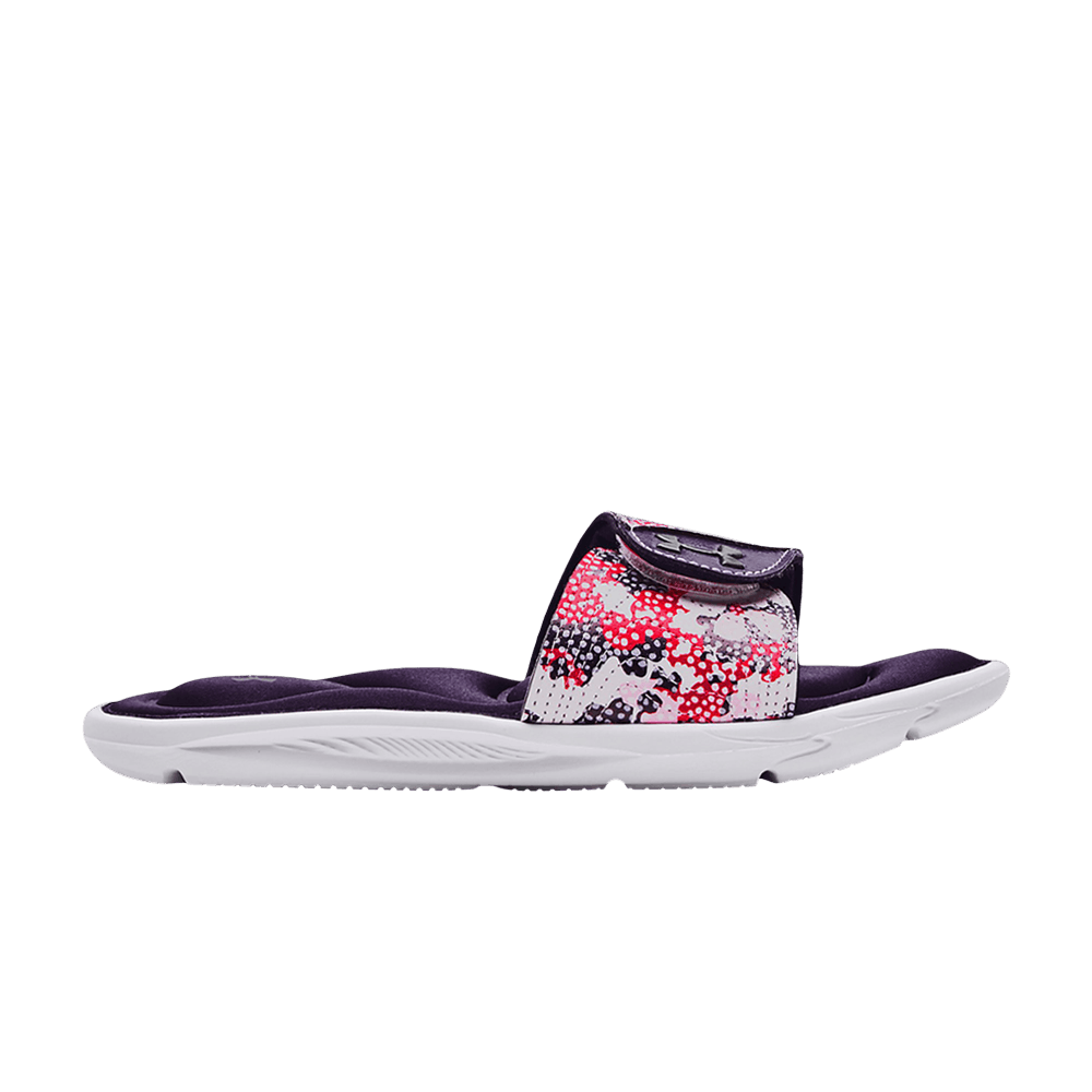 Pre-owned Under Armour Wmns Ignite 6 Graphic Strap Slide 'floral Camo' In Purple