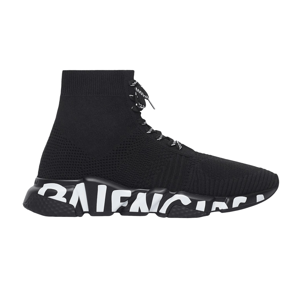 Balenciaga Speed Lace-Up Sneaker 'Graffiti - Black'