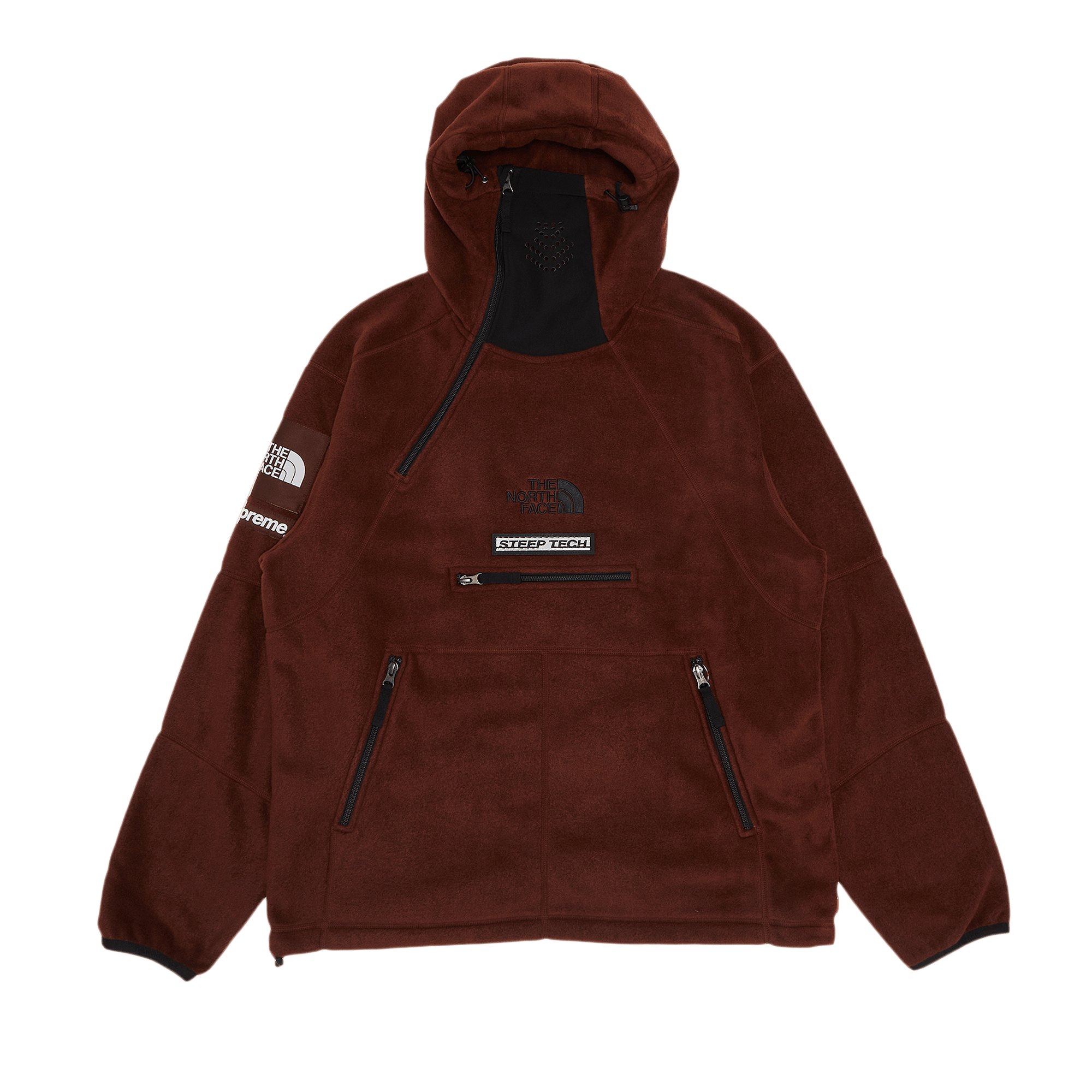 Pre-owned Supreme X The North Face Steep Tech Fleece Pullover 'brown'