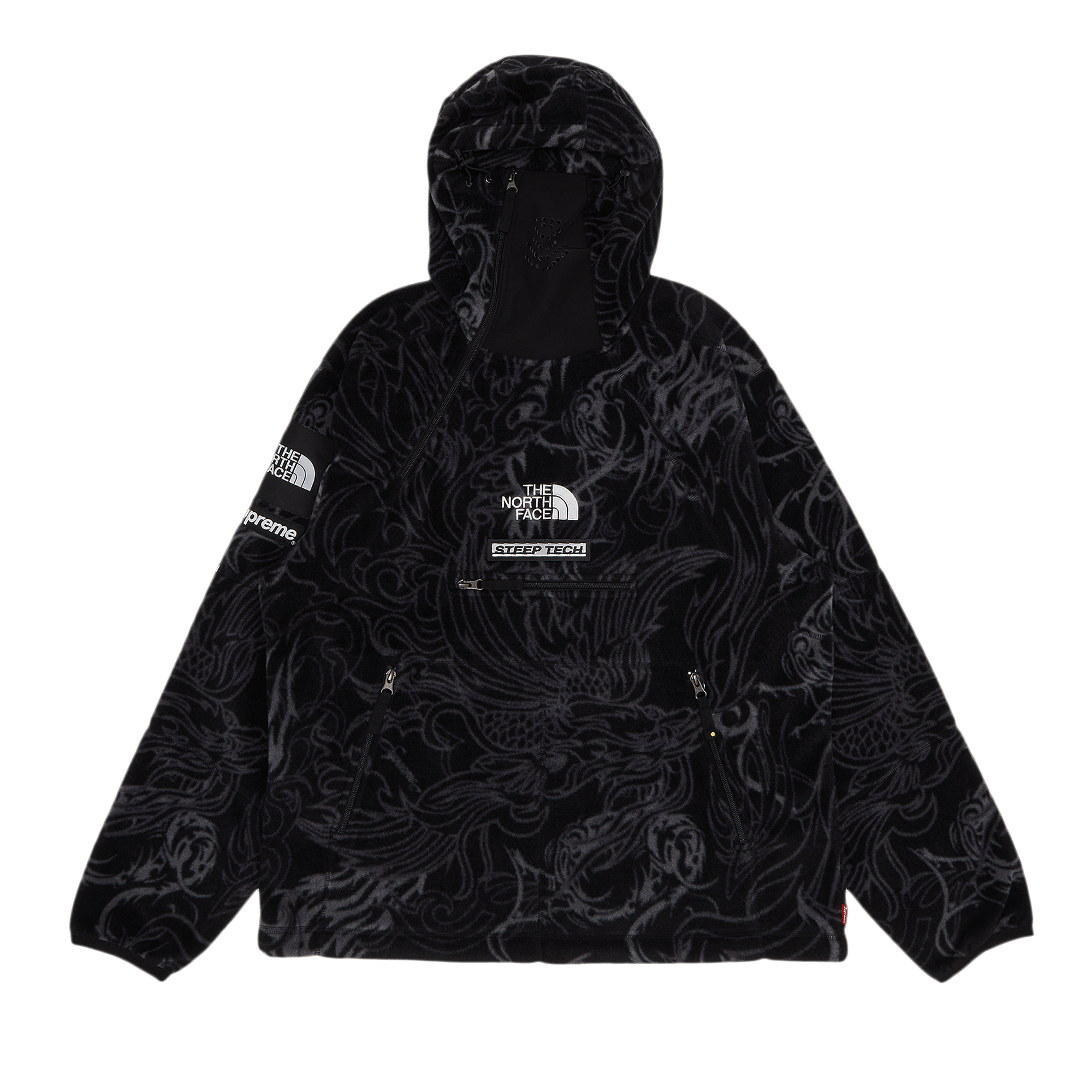Supreme x The North Face Steep Tech Fleece Pullover 'Black Dragon'