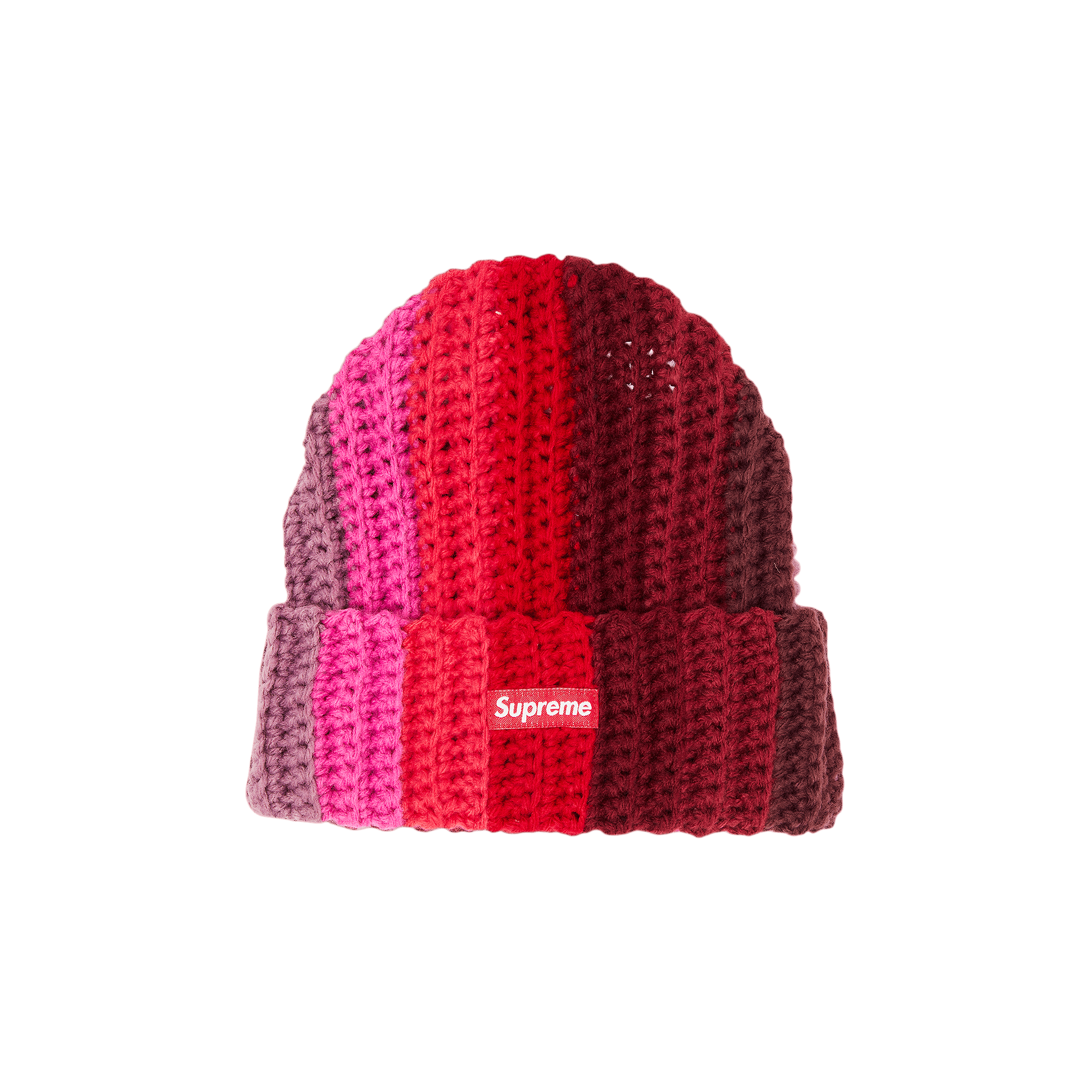Pre-owned Supreme Gradient Crochet Beanie 'red'