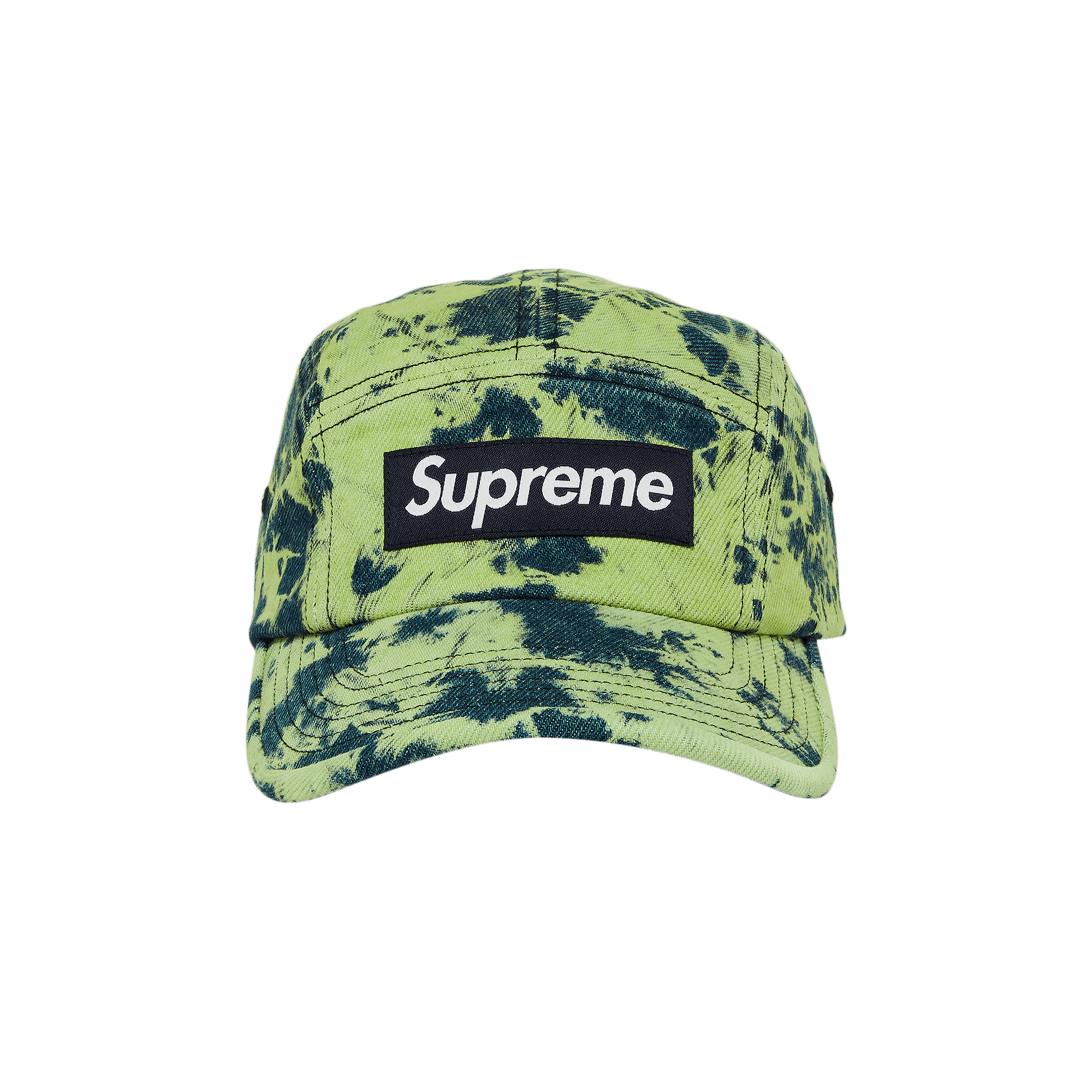 Pre-owned Supreme Denim Camp Cap 'dyed Green'