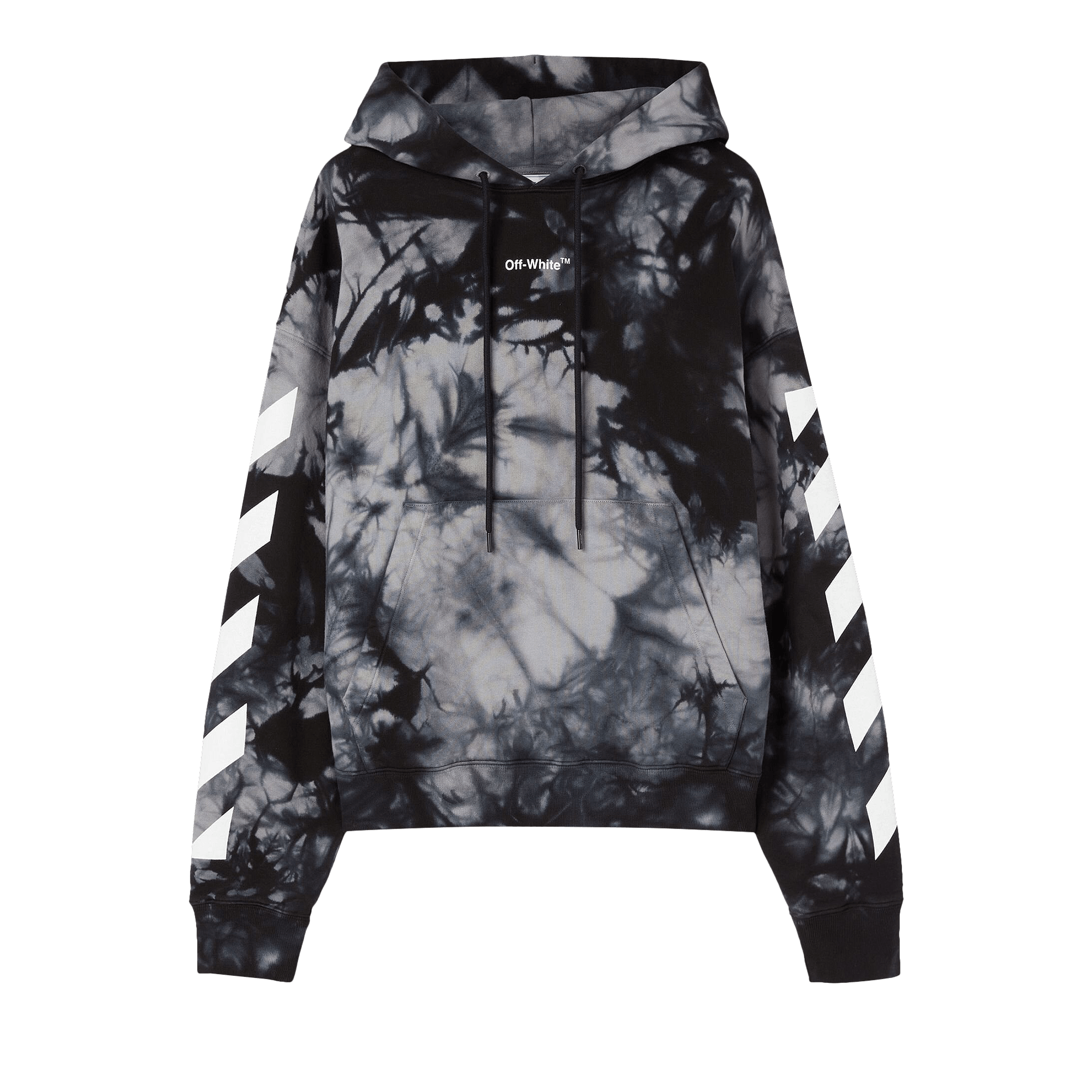 Off-White Diag Arrow Tie Dye Skate Hoodie 'Warm Grey'