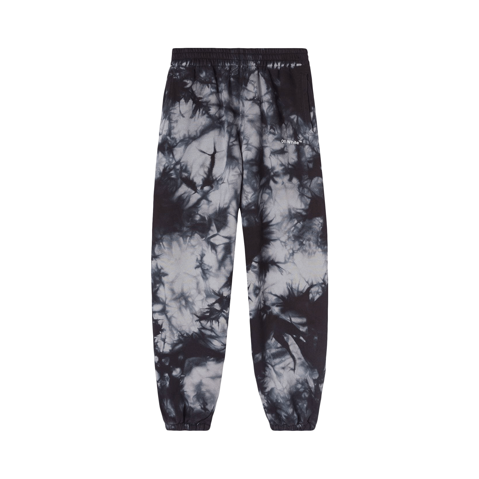 Off-White Diag Tie Dye Slim Sweatpant 'Warm Grey/White'
