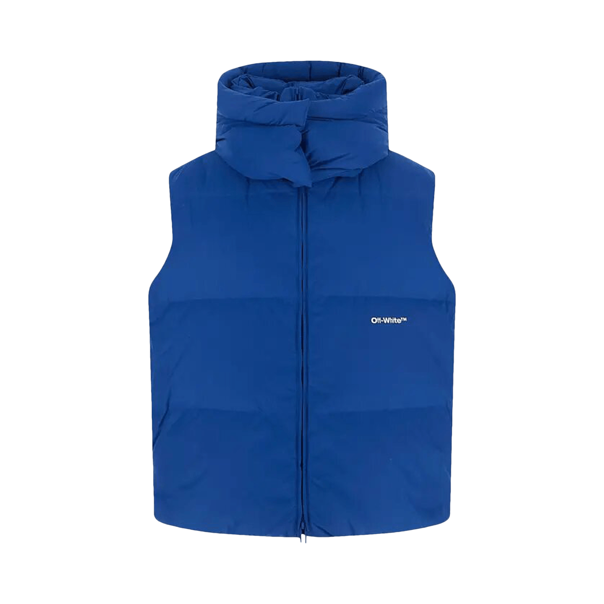 Off-White Bounce Hooded Down Vest 'Peacock/White'