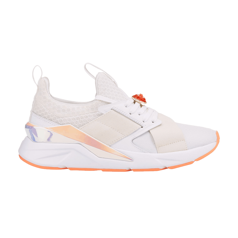 Pre-owned Puma Wmns Muse X5 Crystal G 'white Peach Pink'