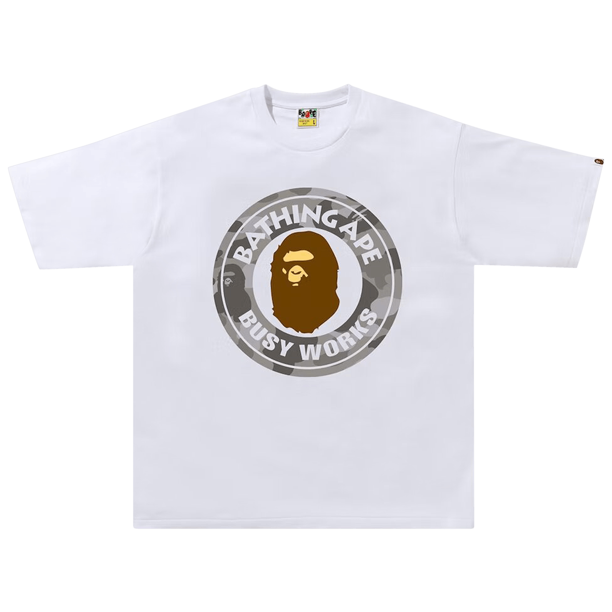 BAPE Color Camo Busy Works Relaxed Fit Tee 'White/Grey'