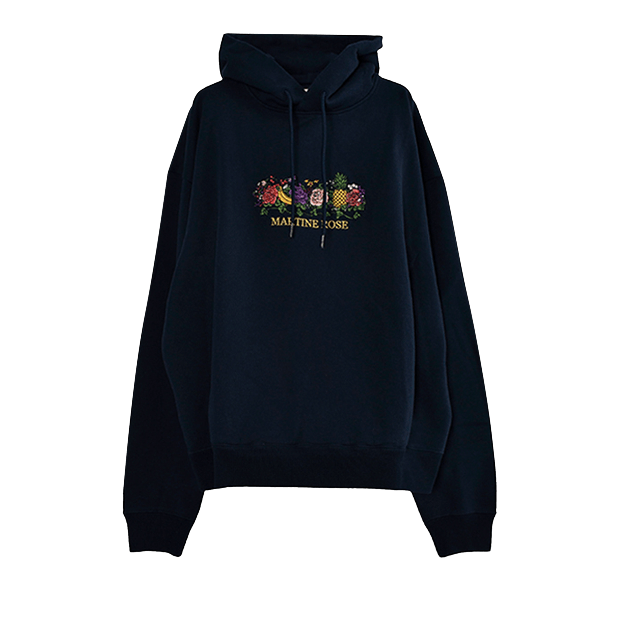 Pre-owned Martine Rose Classic Hoodie Embroidery 'navy' In Blue