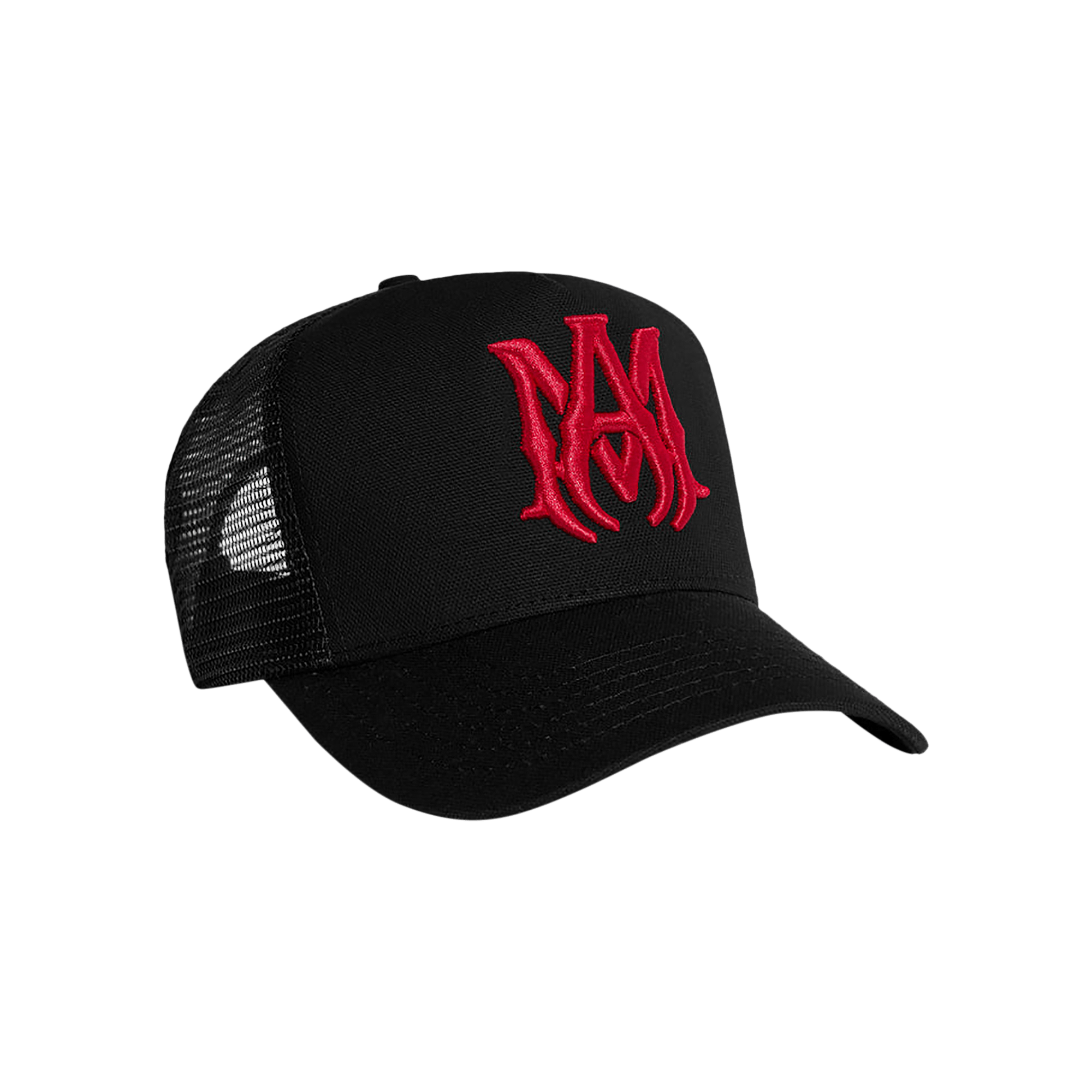 Pre-owned Amiri Ma Trucker Hat 'black/red'