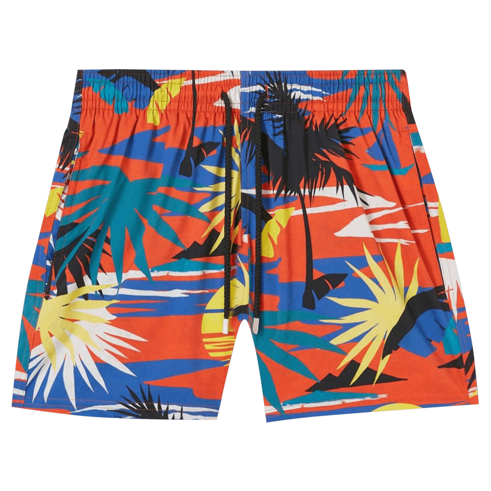 Pre-owned Palm Angels X Vilebrequin Hawaiian Swimwear 'red/yellow'