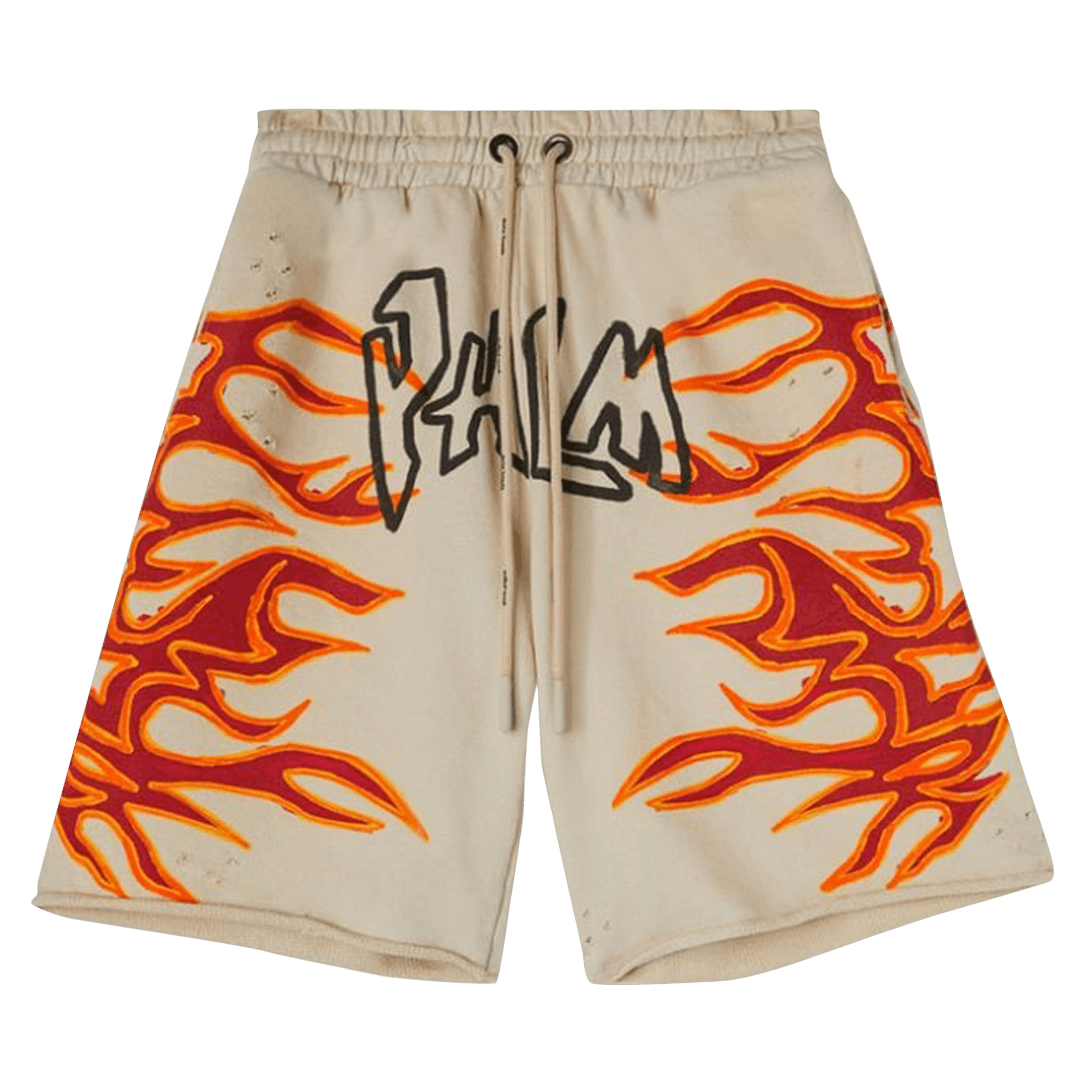 Palm Angels GD Graffiti Flames Sweatshort 'Off White'