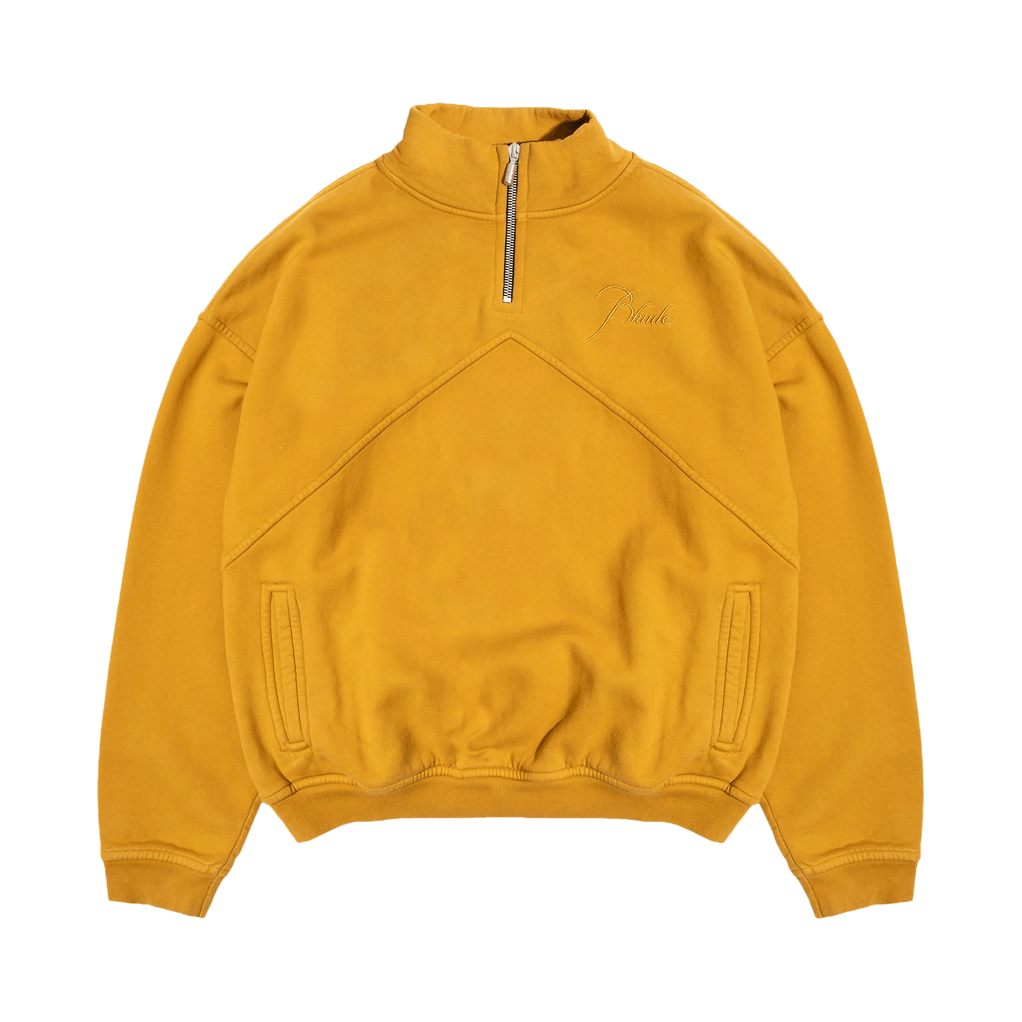 Click to view more detailed imagery on our partner's website Pre-owned Rhude Quarter Zip 'mustard' In Yellow