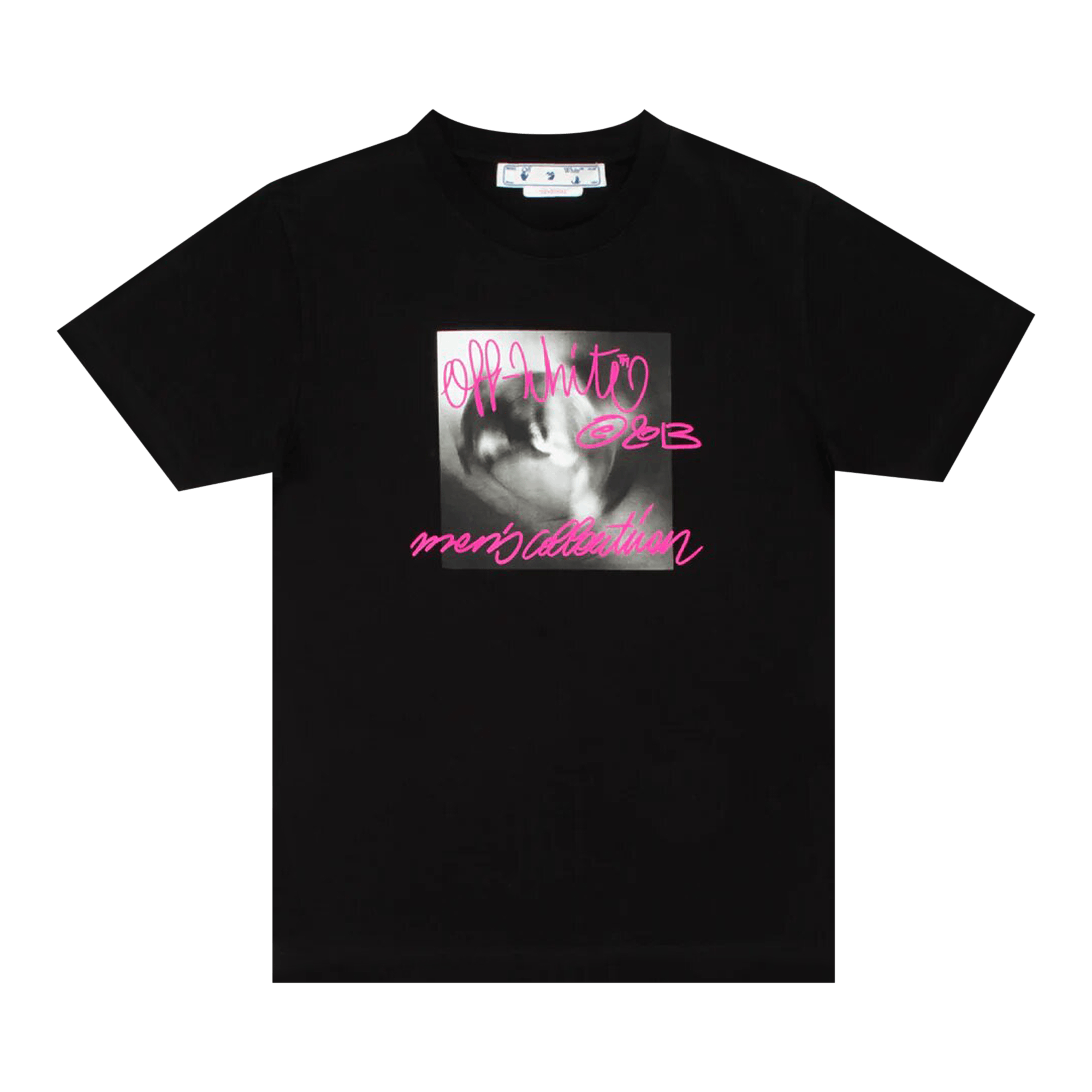 Off-White Tornado Type Slim Short-Sleeve Tee 'Black/Fuchsia'