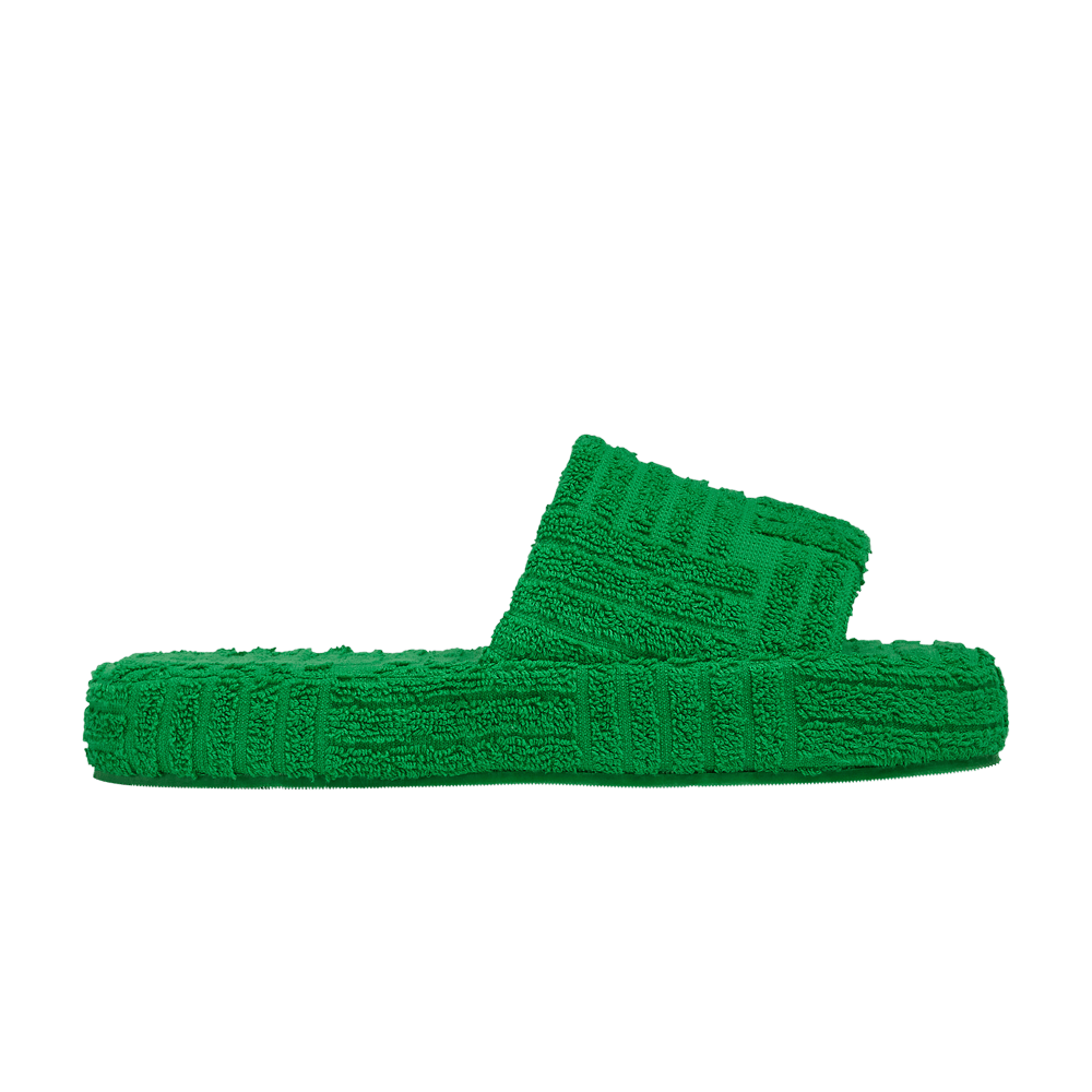 BOTTEGA VENETA Grass green terry fabricteen pouch クラッチ