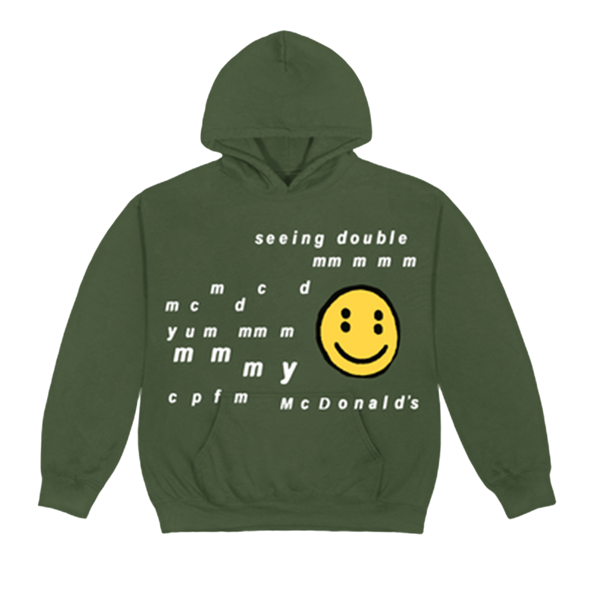 Pre-owned Cactus Plant Flea Market X Mcdonald's Seeing Double Hoodie 'army' In Green