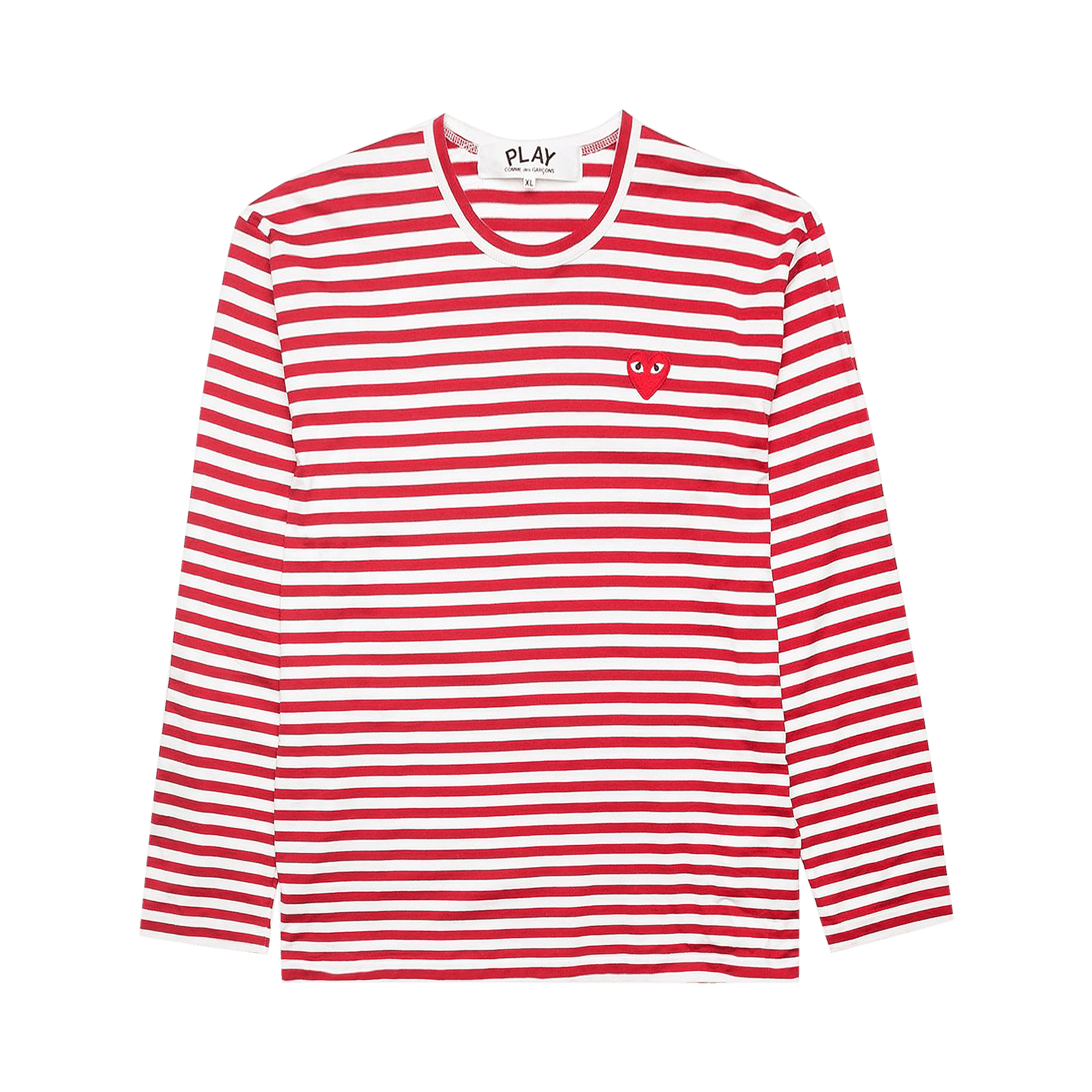 Comme des Garçons PLAY Striped Long-Sleeve T-Shirt 'Red'