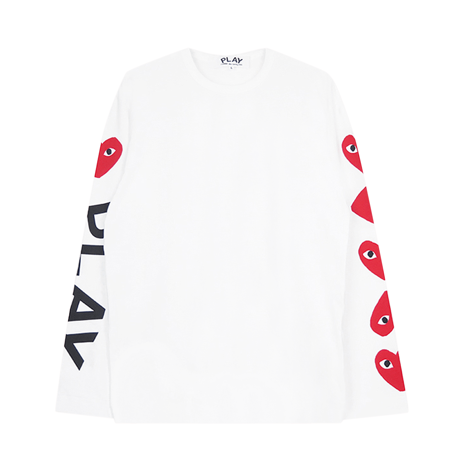 Comme des Garçons PLAY Alternating Hearts Long-Sleeve T-Shirt 'White'