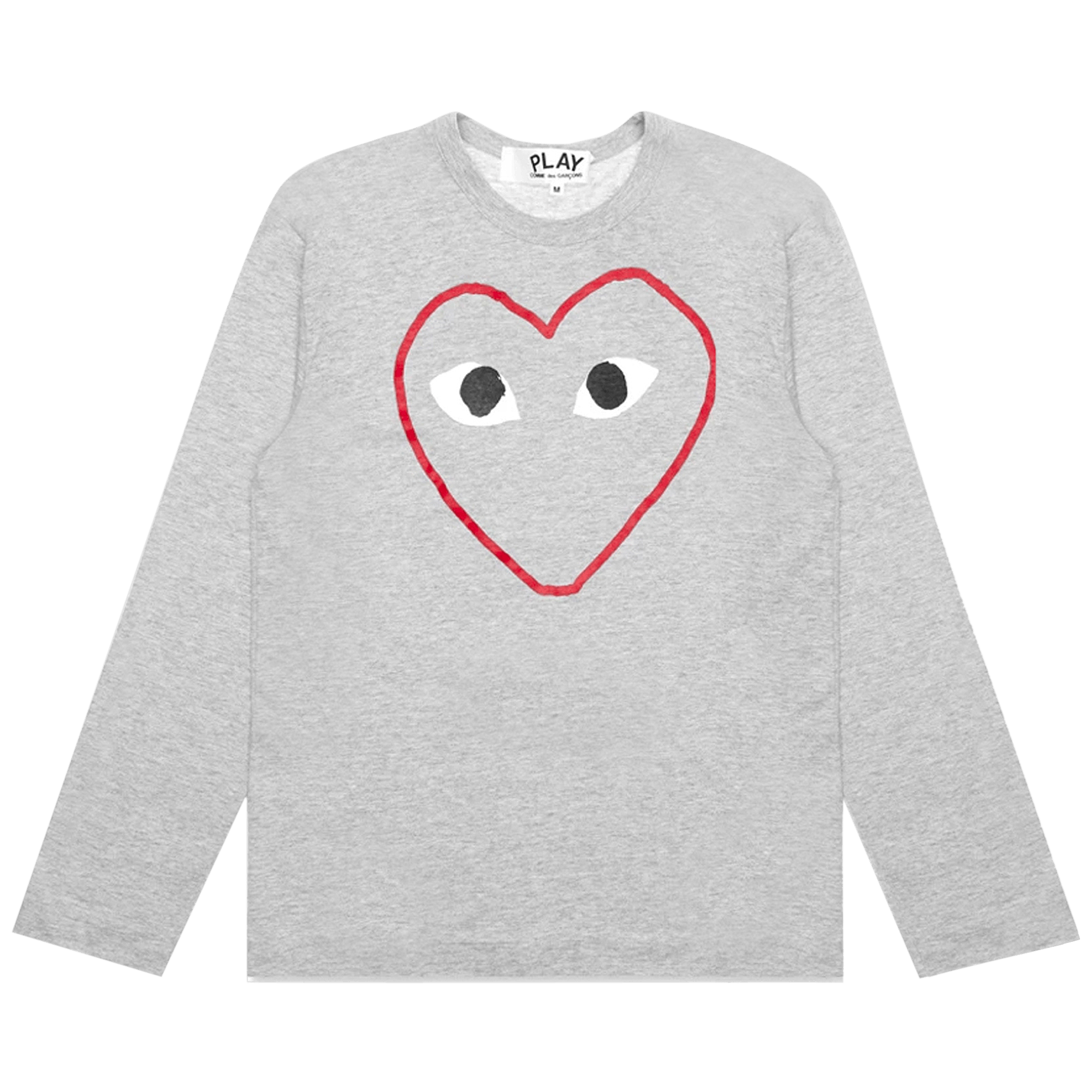 Comme des Garçons PLAY Red Heart Sketch Long-Sleeve T-Shirt 'Grey'