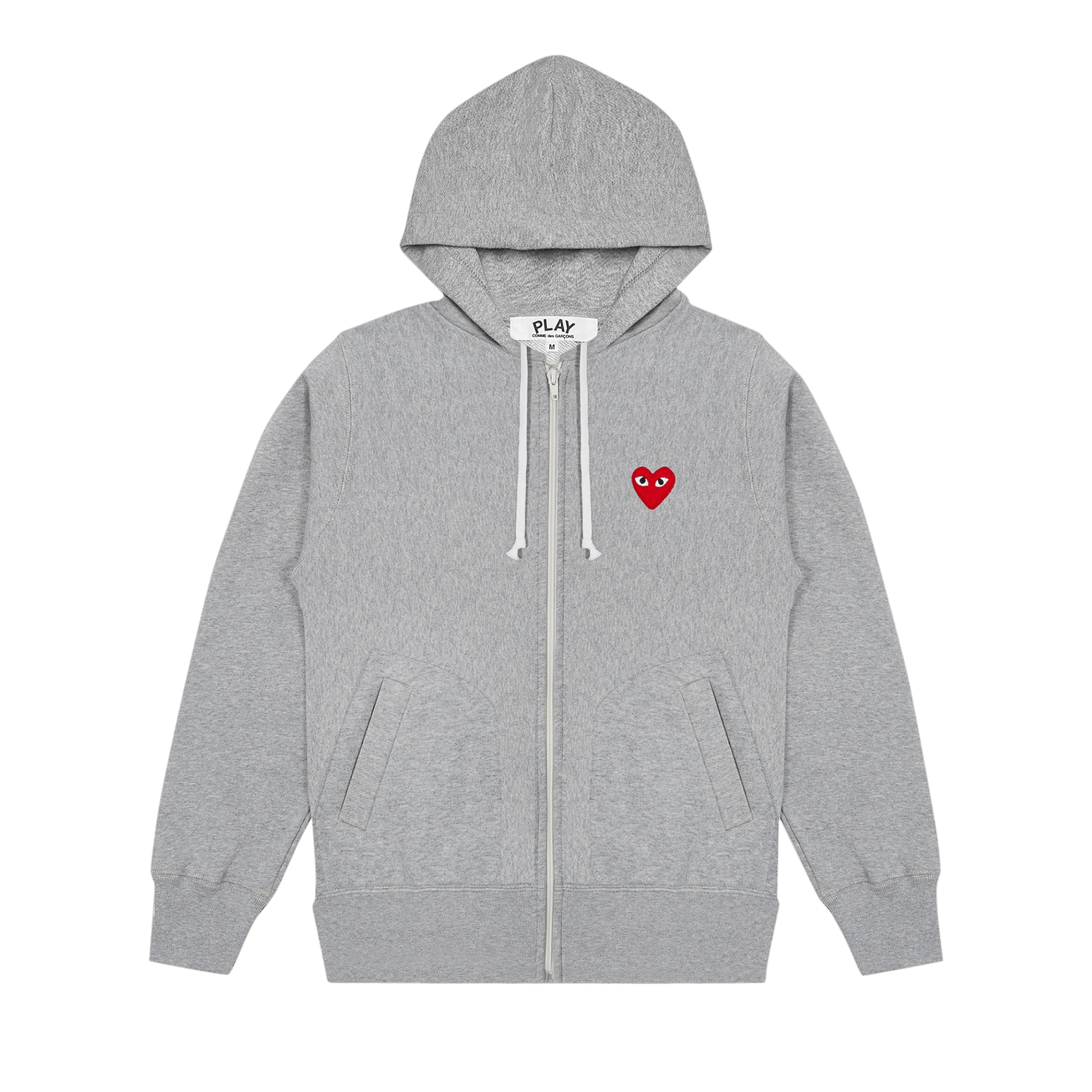 Comme des Garçons PLAY Multi Heart Zip Up Hoodie 'Grey'