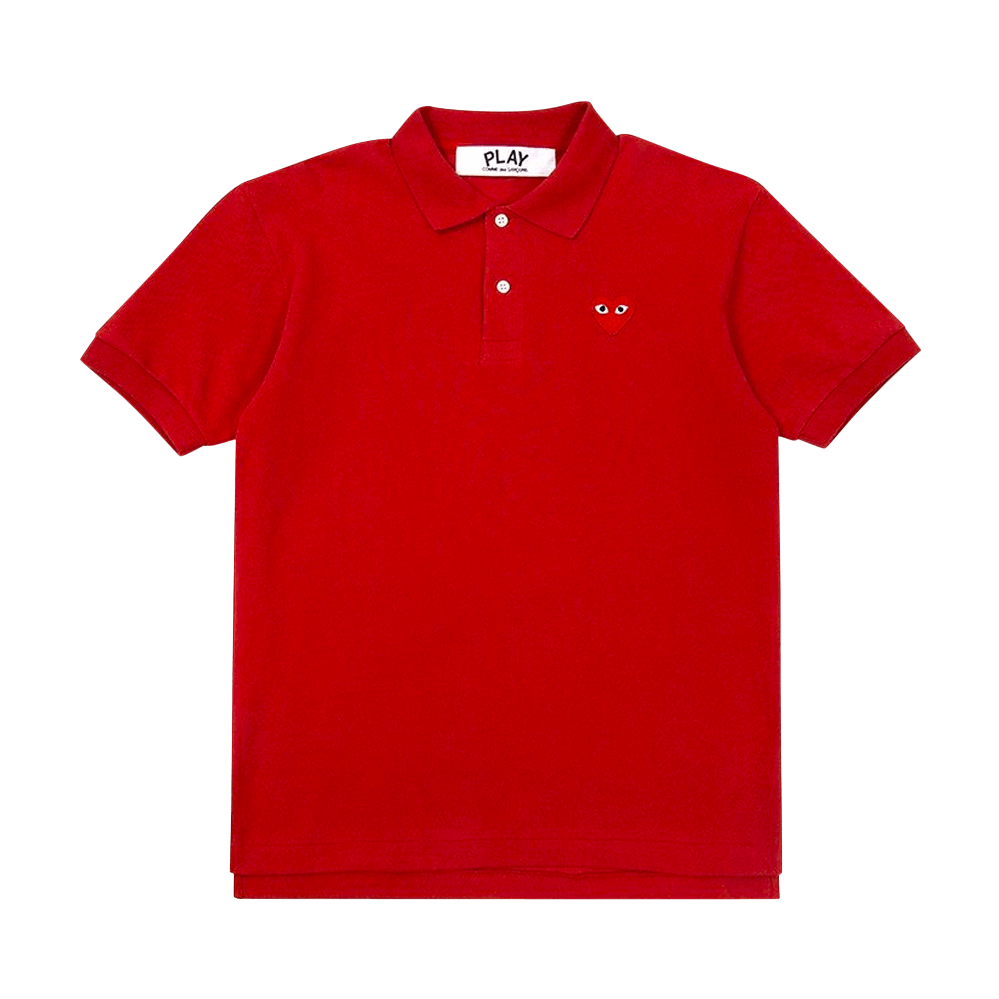 Comme des Garçons PLAY Big Heart Polo T-Shirt 'Red'