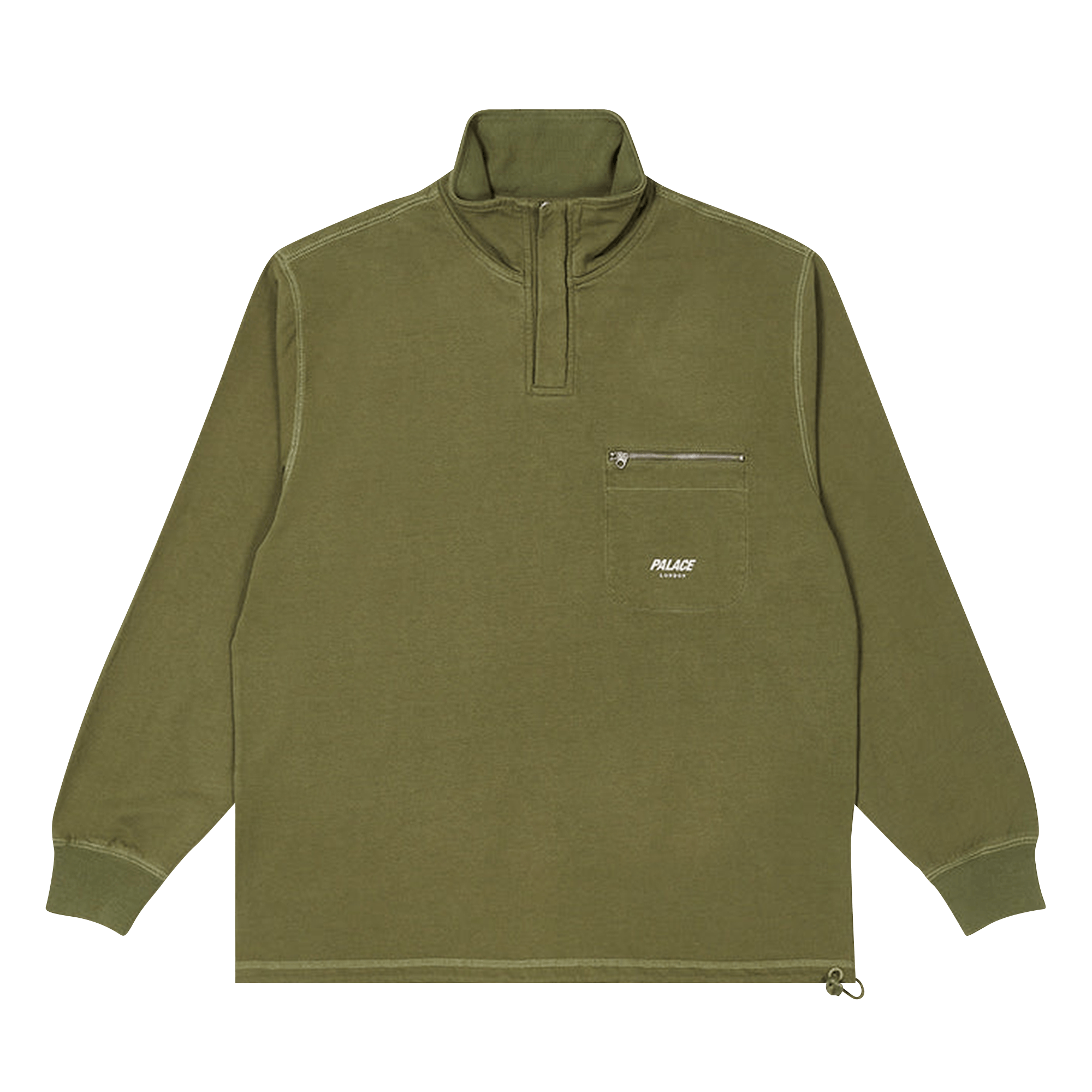 Palace 1/4 Zip 380 Funnel Neck 'Olive'