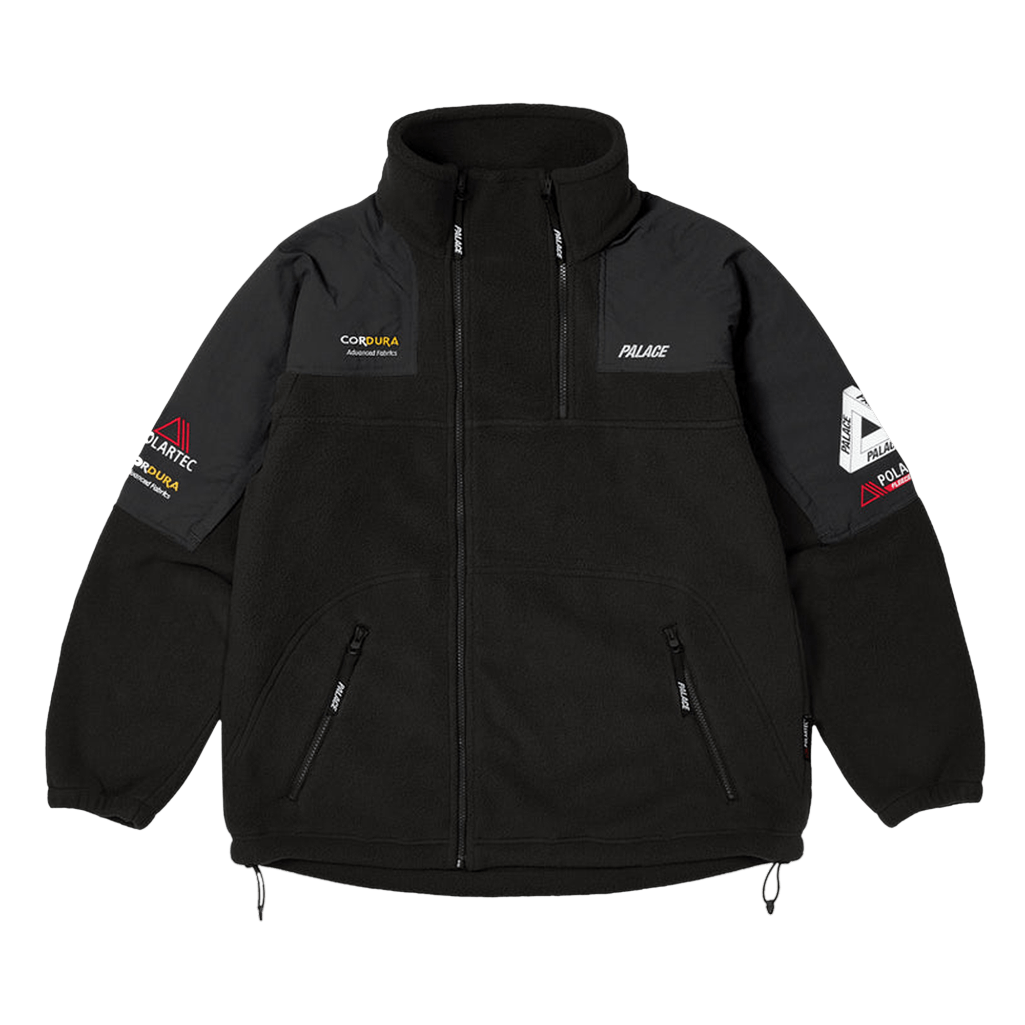 Pre-owned Palace Polartec Double Zip Funnel 'black'