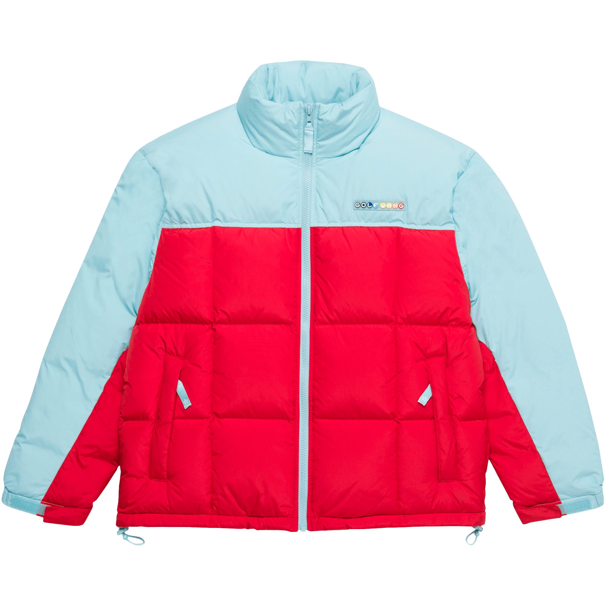 Pre-owned Golf Wang Space Boutique Down Quilted Jacket 'red/blue'