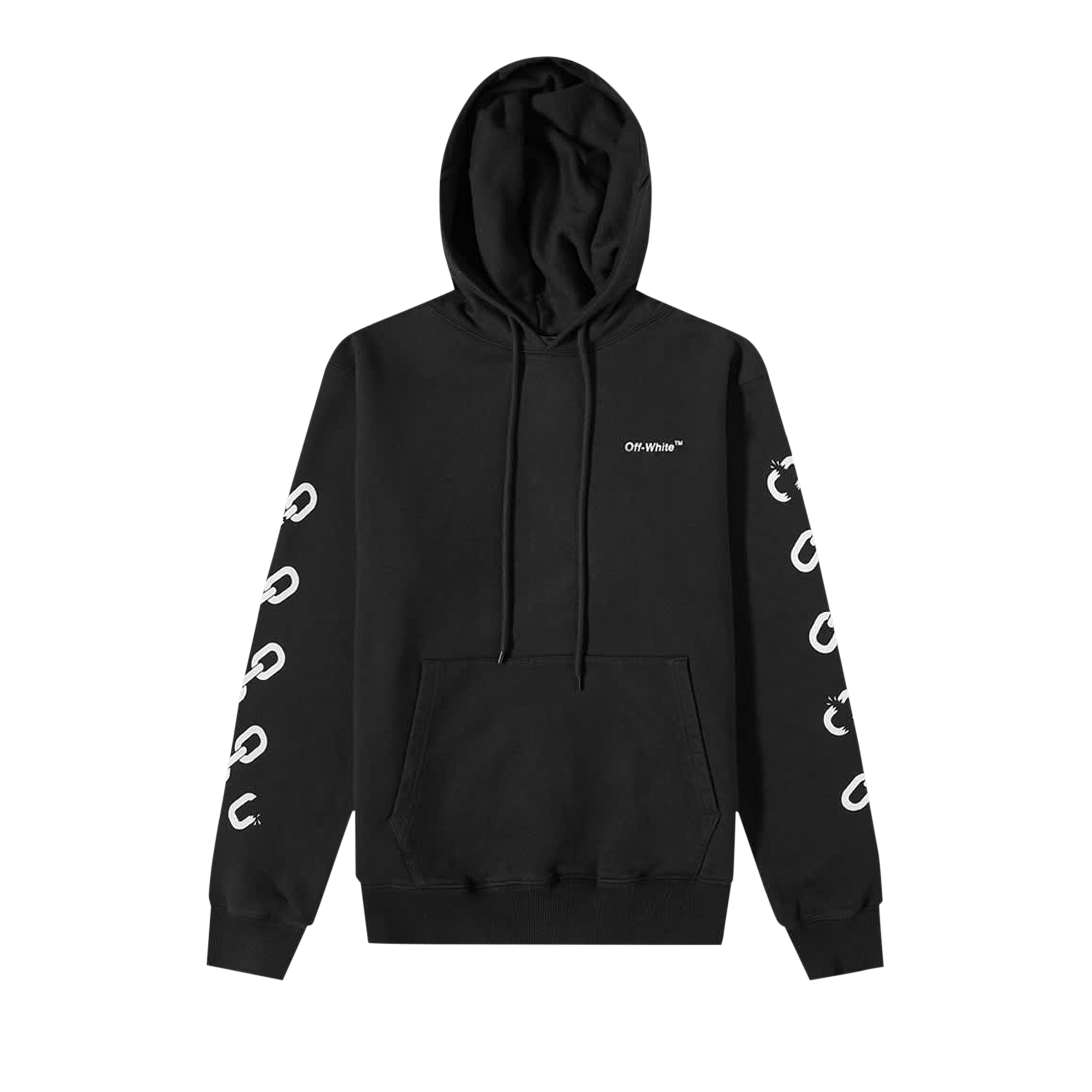 Off-White Chain Arrow Slim Hoodie 'Black/White'