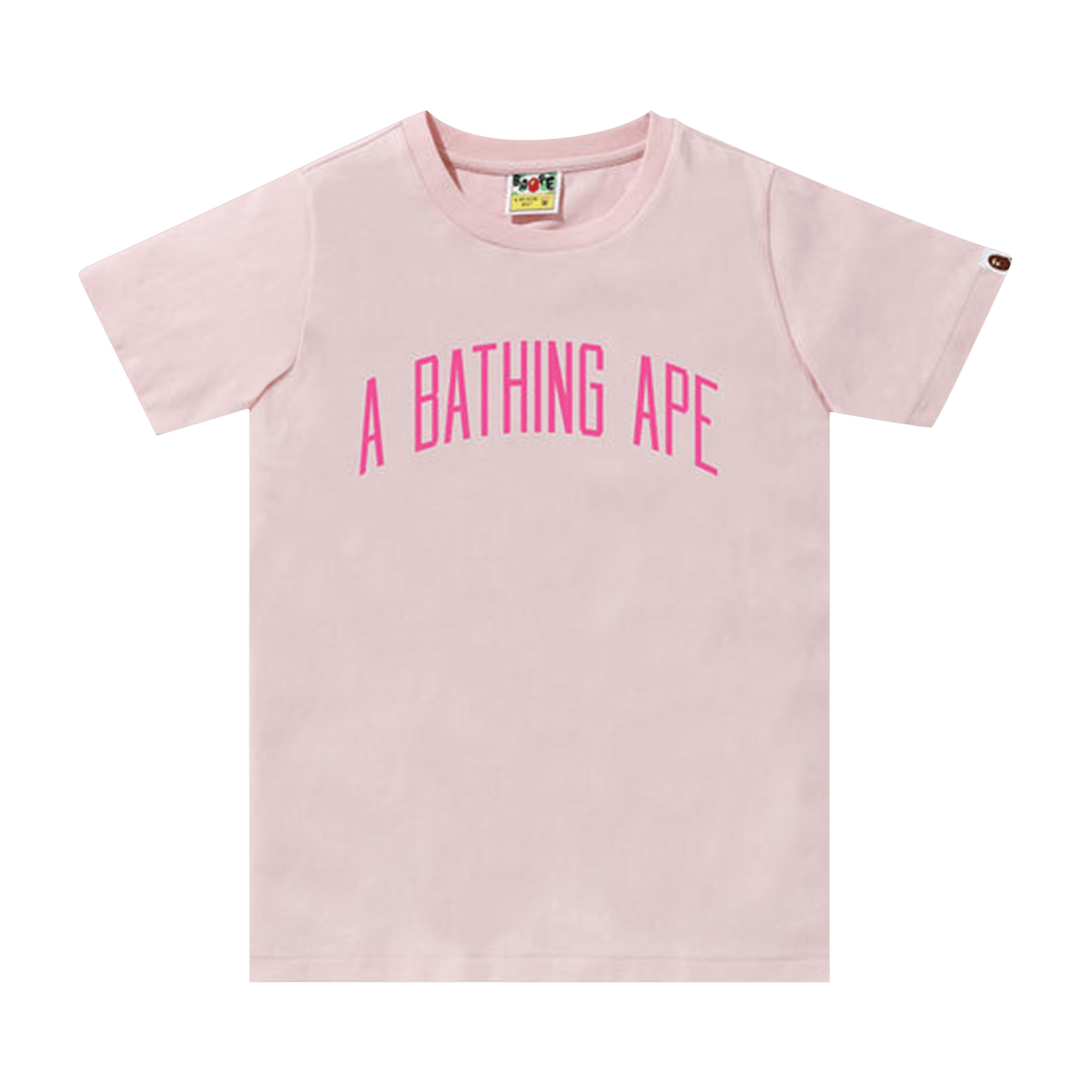 BAPE A Bathing Ape Letter Tee 'Pink'
