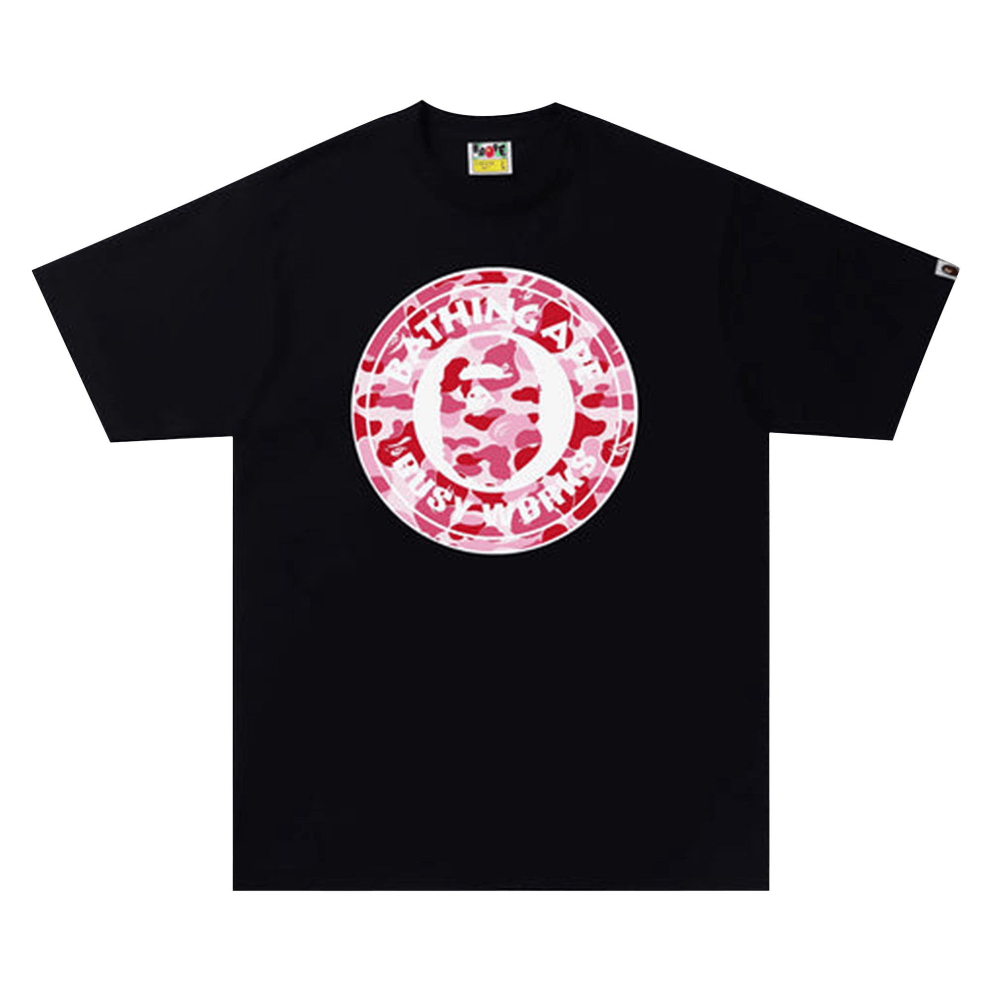 BAPE ABC Camo Busy Works Tee 'Black/Pink'