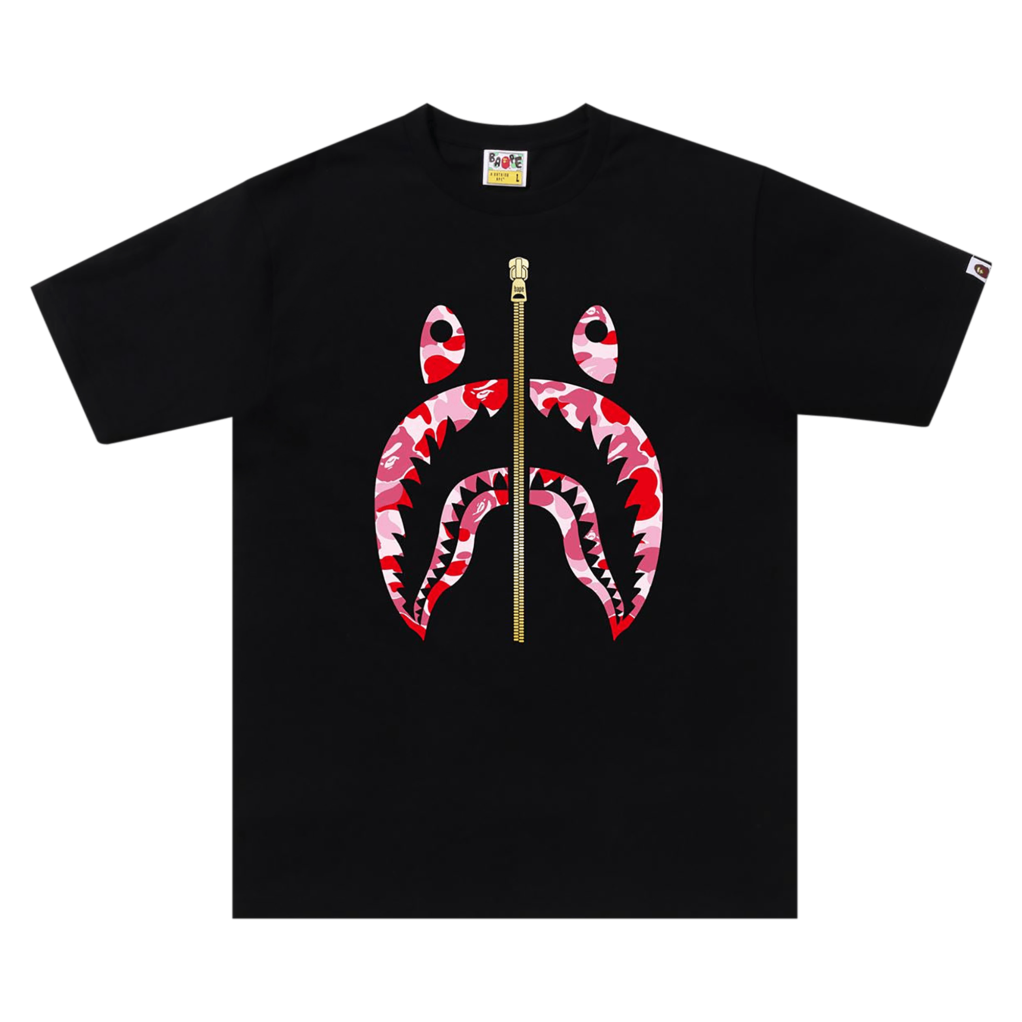 BAPE ABC Camo Shark Tee 'Black/Pink'
