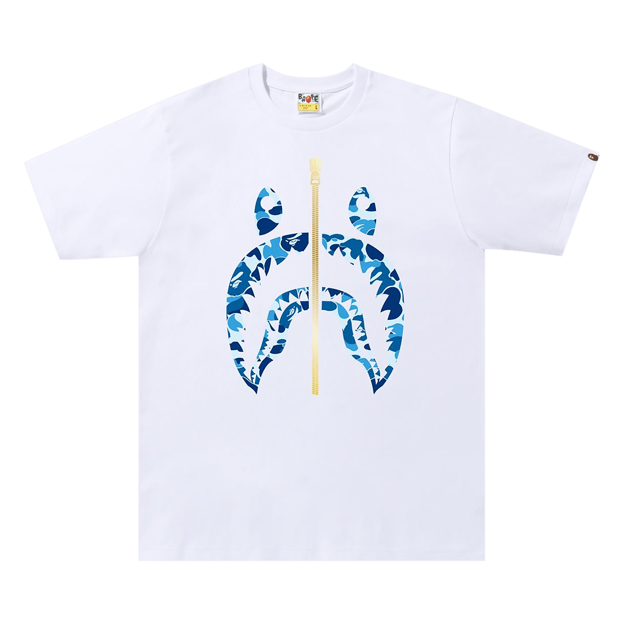 BAPE ABC Camo Shark Tee 'White/Blue'